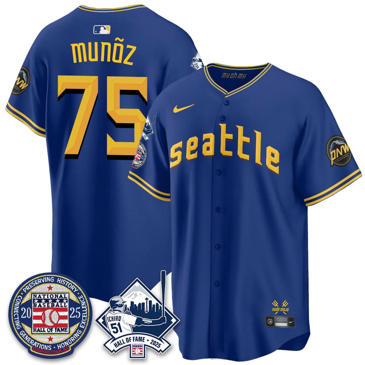 Seattle Mariners Ichiro Number Retirement Jersey V2 - All Stitched