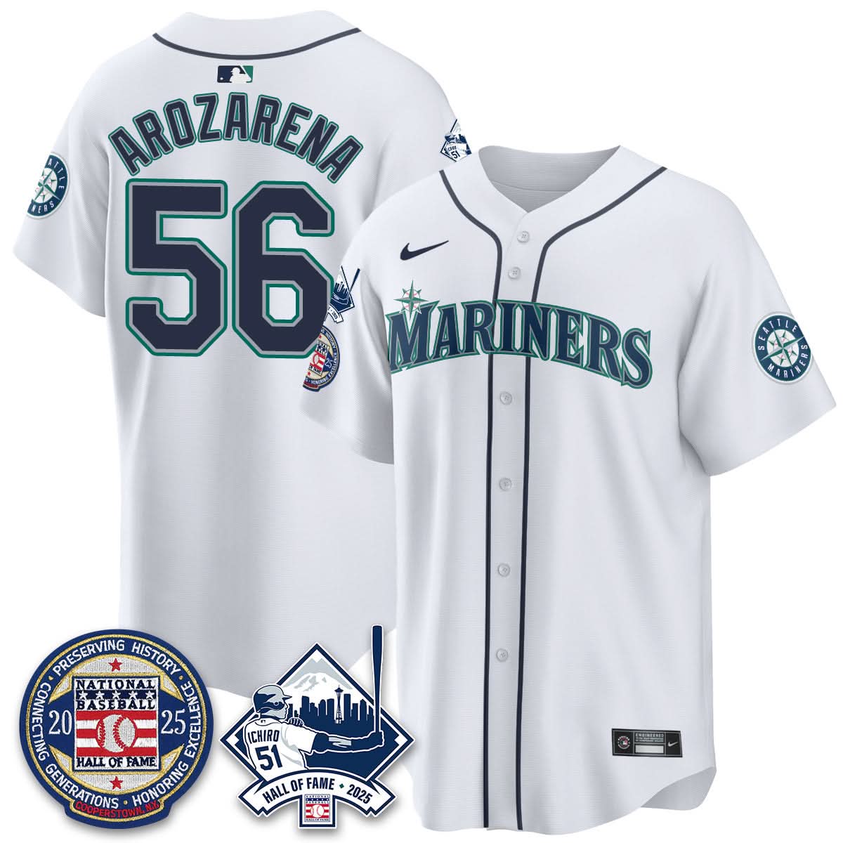 Seattle Mariners Ichiro Number Retirement Jersey V2 - All Stitched