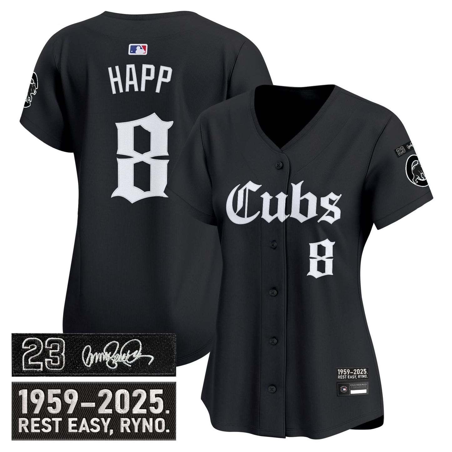 Women's Chicago Cubs 'Ryne Sandberg Tribute' Vapor Premier Limited Jersey - Gothic Edition - All Stitched