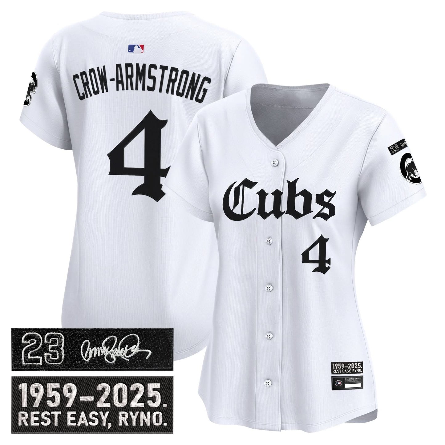 Women's Chicago Cubs 'Ryne Sandberg Tribute' Vapor Premier Limited Jersey - Gothic Edition - All Stitched