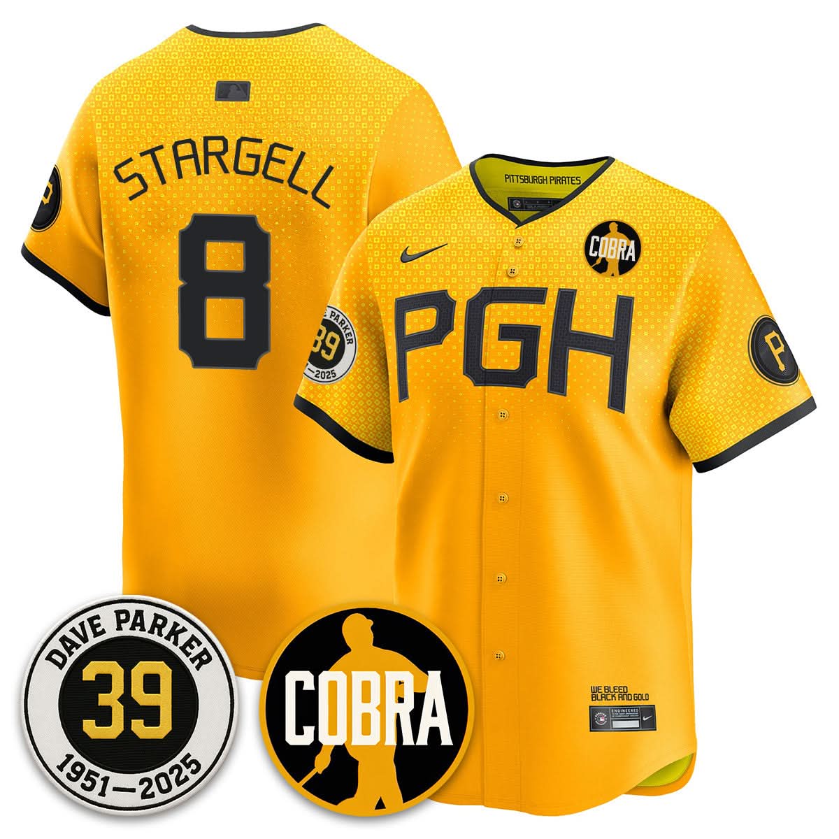 Pittsburgh Pirates Memories Dave Parker Jersey- “COBRA” Patch - All Stitched