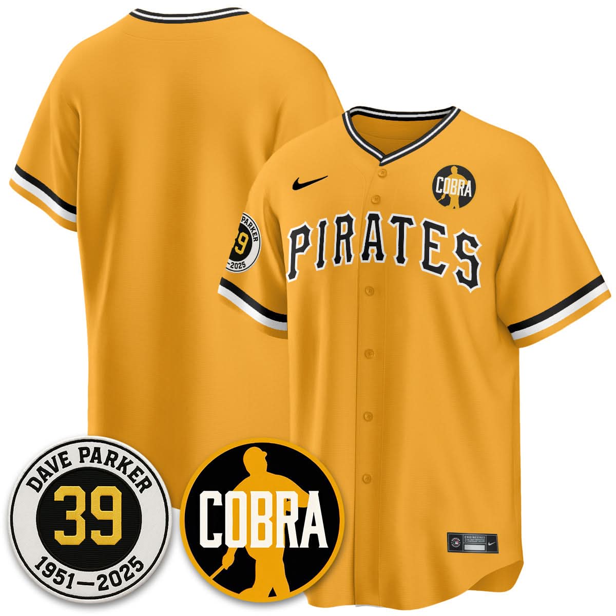 Pittsburgh Pirates Memories Dave Parker Jersey- “COBRA” Patch - All Stitched