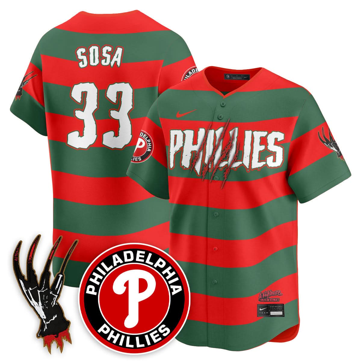 Philadelphia Phillies "A Nightmare on Elm Street" Jersey - Stitched