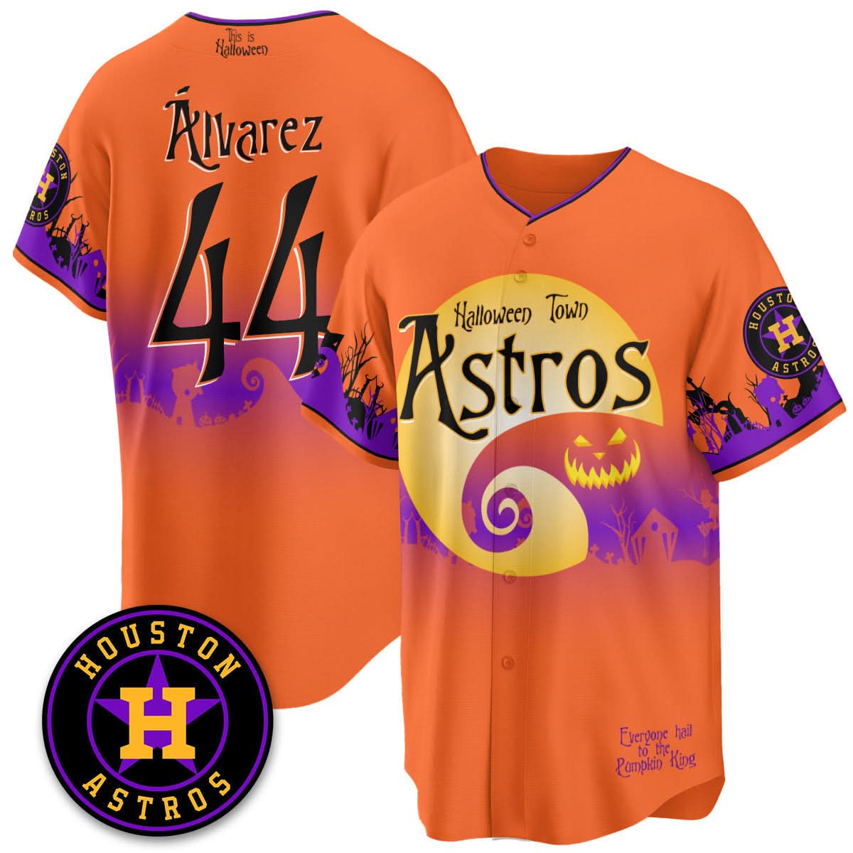 Houston Astros "Halloween Town" Limited Jersey - Stitched