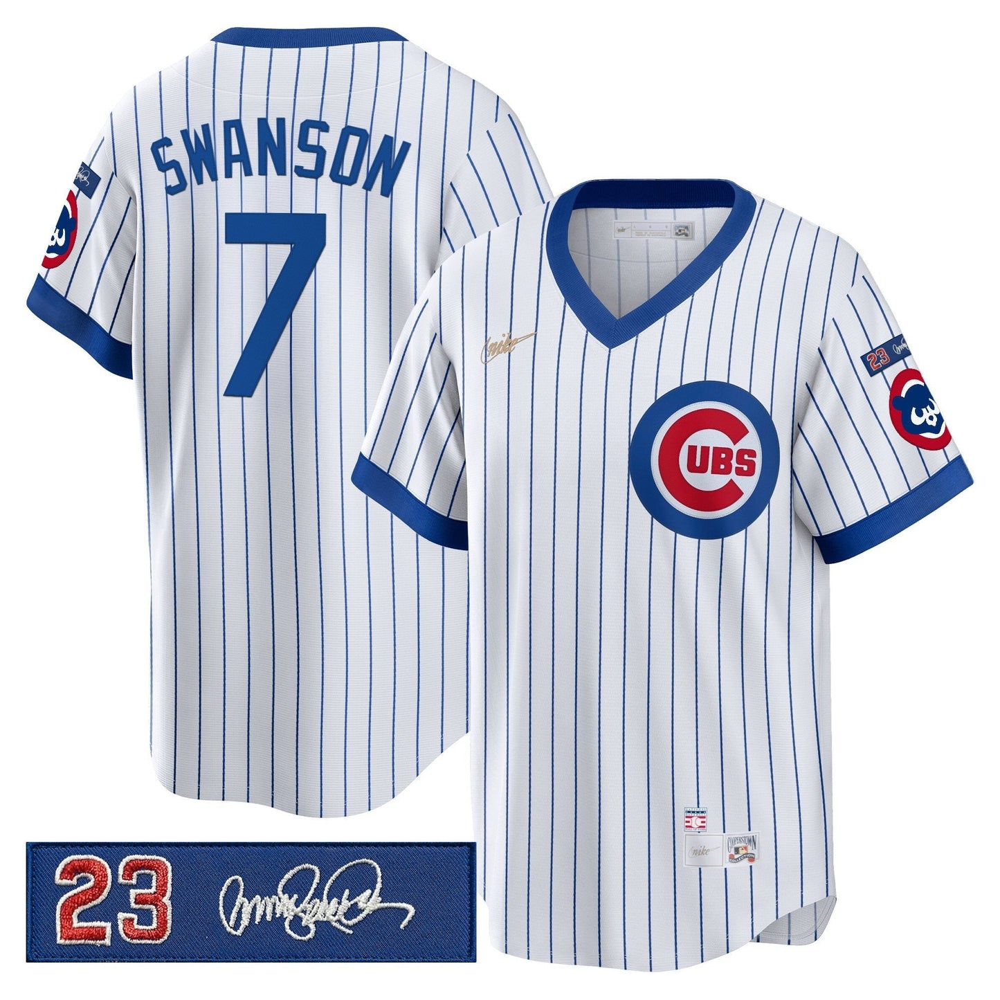 Chicago Cubs 'Ryne Sandberg Tribute Patch' Cooperstown Jersey - All Stitched
