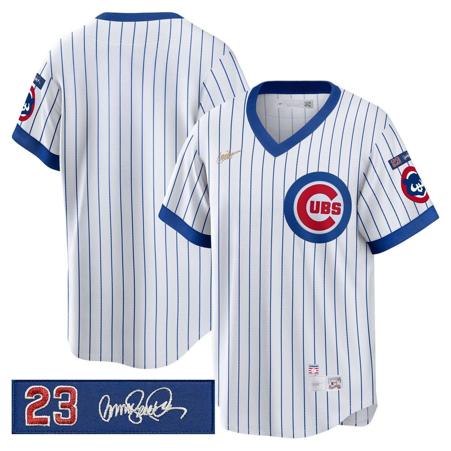 Chicago Cubs 'Ryne Sandberg Tribute Patch' Cooperstown Jersey - All Stitched