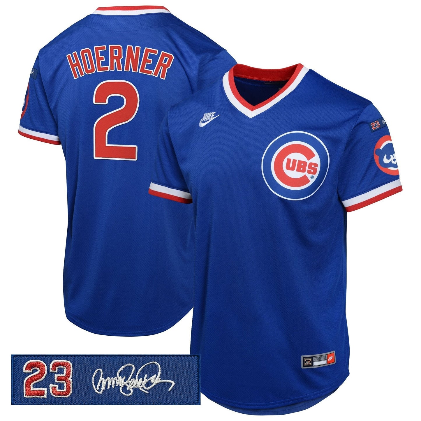 Chicago Cubs 'Ryne Sandberg Tribute Patch' Cooperstown Jersey - All Stitched