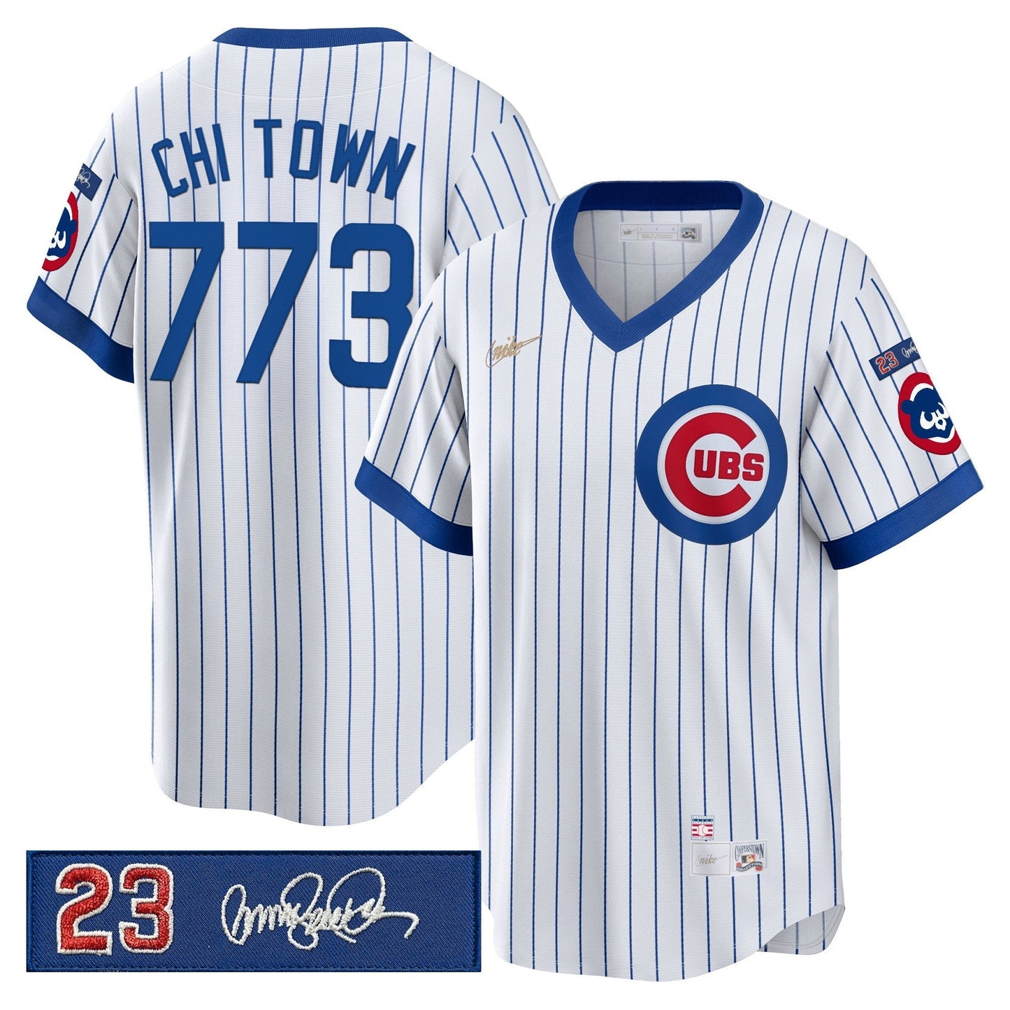 Chicago Cubs 'Ryne Sandberg Tribute Patch' Cooperstown Jersey - All Stitched