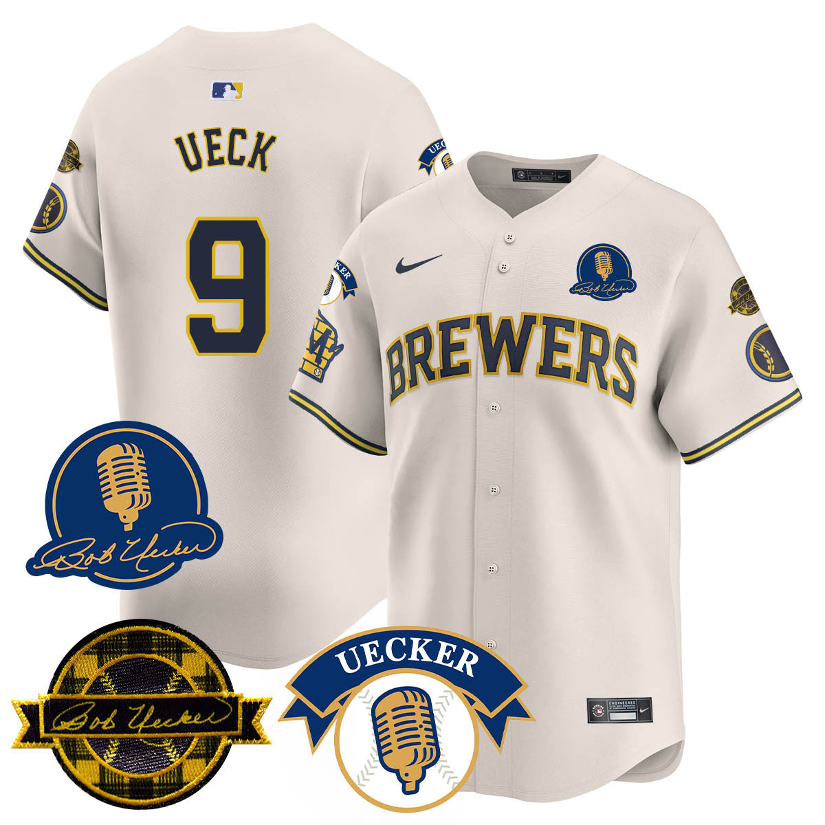 Milwaukee Brewers 2025 Limited Jersey - Bob Uecker Patch - All Stitched