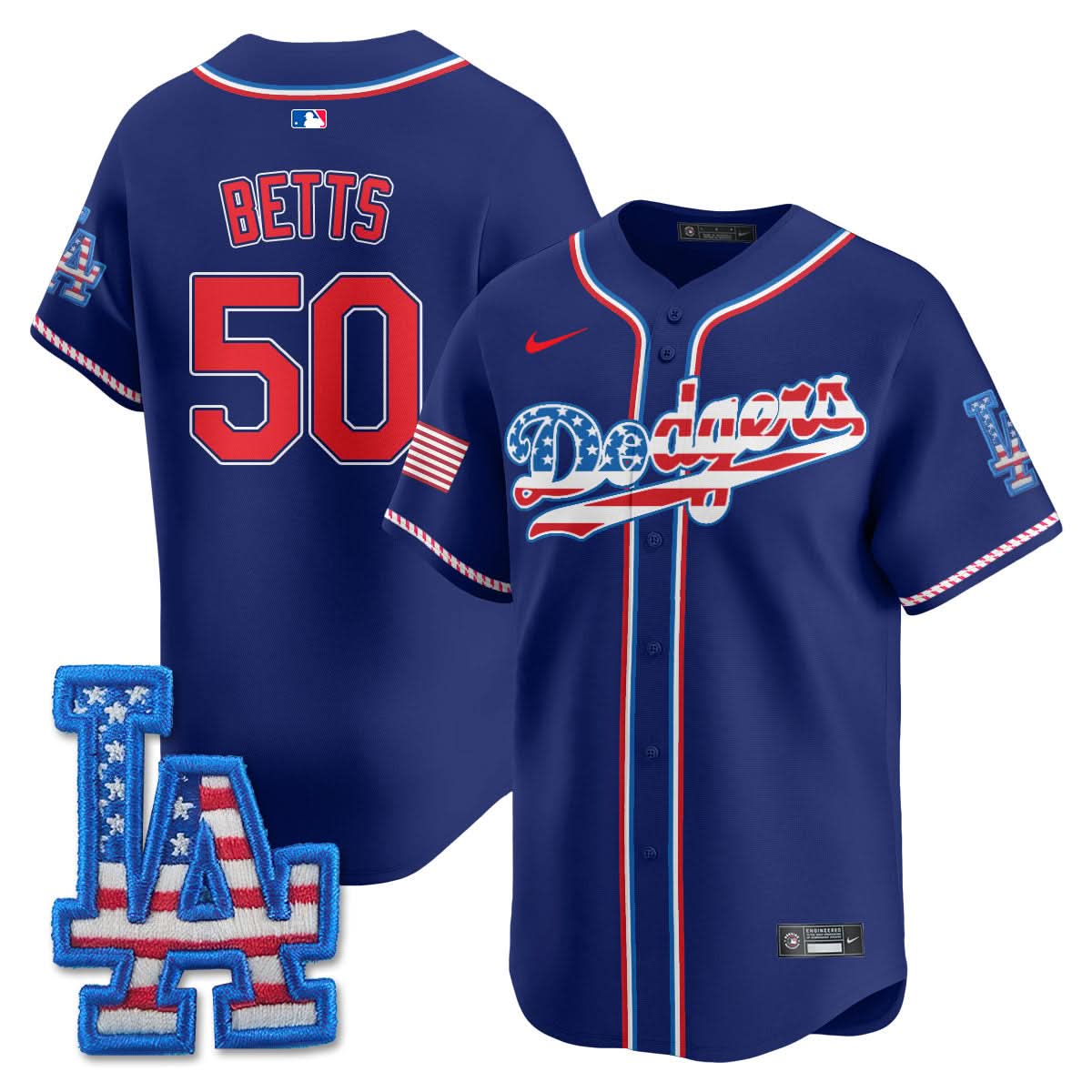 Los Angeles Dodgers 2025 Fourth of July Jersey - All Stitched