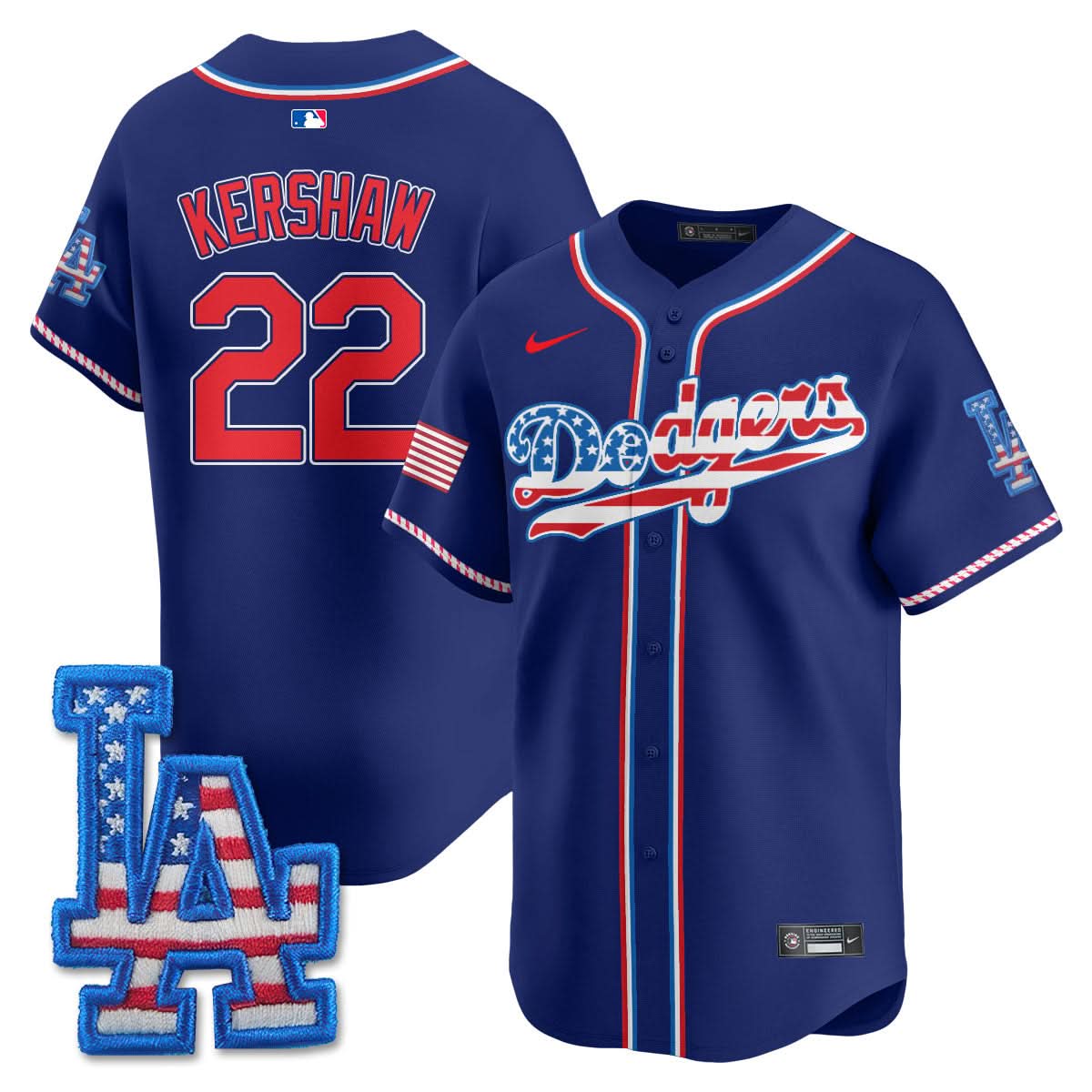 Los Angeles Dodgers 2025 Fourth of July Jersey - All Stitched