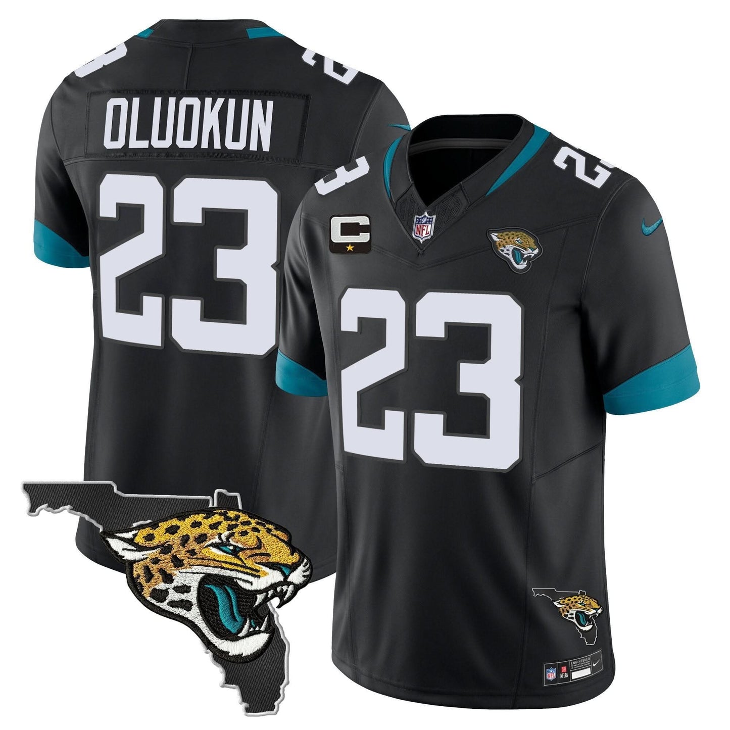 Jacksonville Jaguars Florida Patch Vapor Jersey - All Stitched