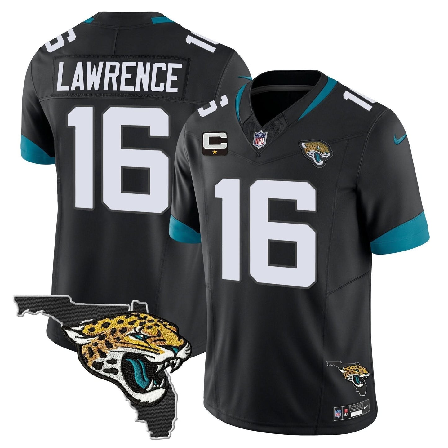 Jacksonville Jaguars Florida Patch Vapor Jersey - All Stitched