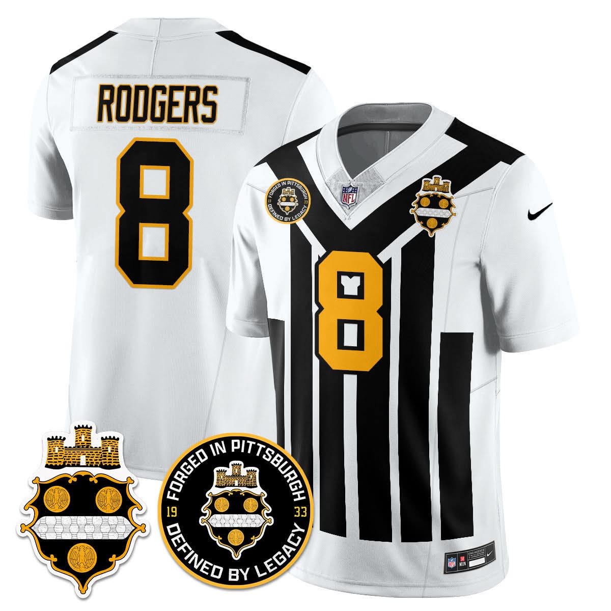 Pittsburgh Steelers Alternate 1933 Throwback Limited Jersey - All Stitched