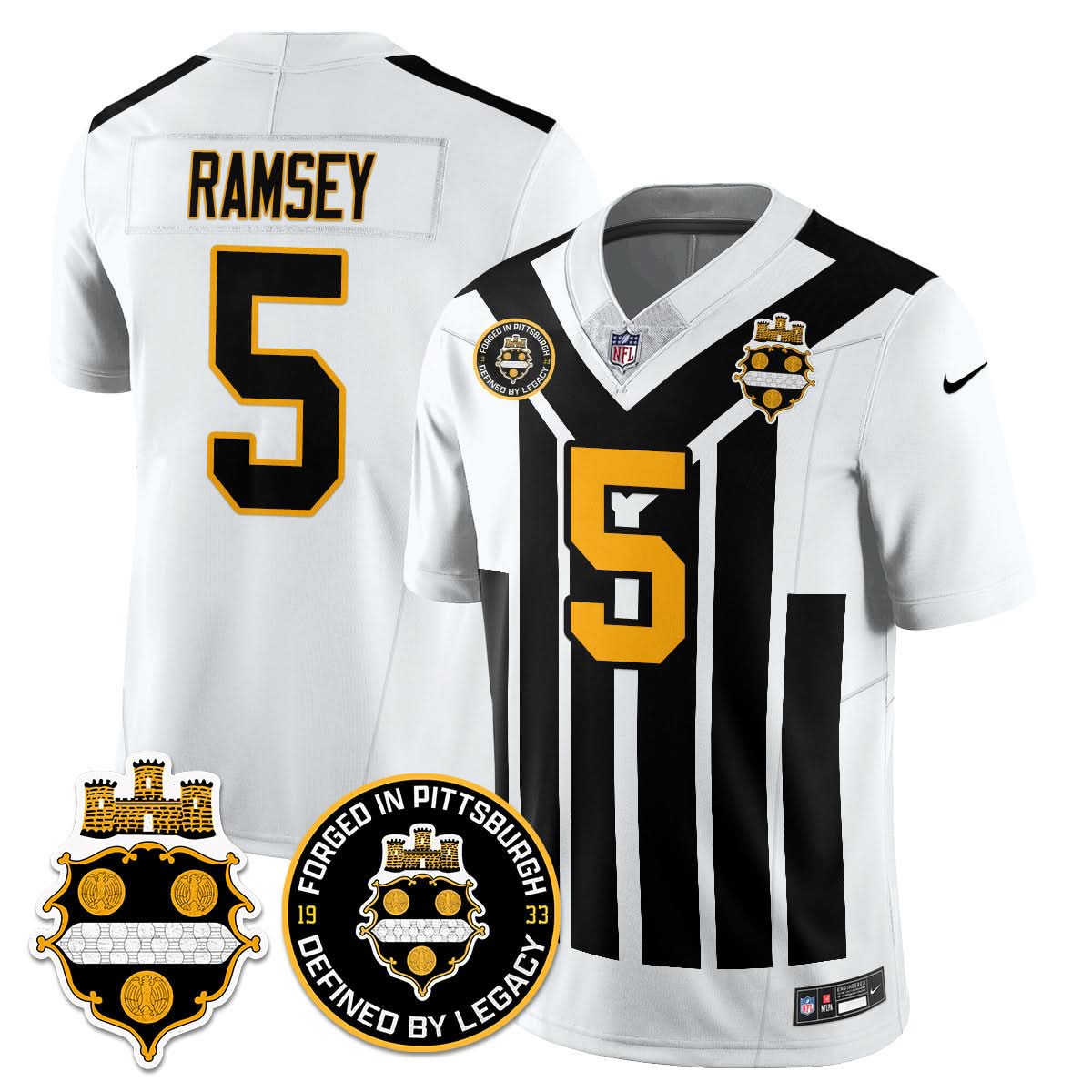Pittsburgh Steelers Alternate 1933 Throwback Limited Jersey - All Stitched