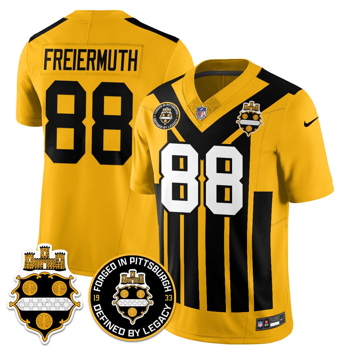 Pittsburgh Steelers Alternate 1933 Throwback Limited Jersey - All Stitched