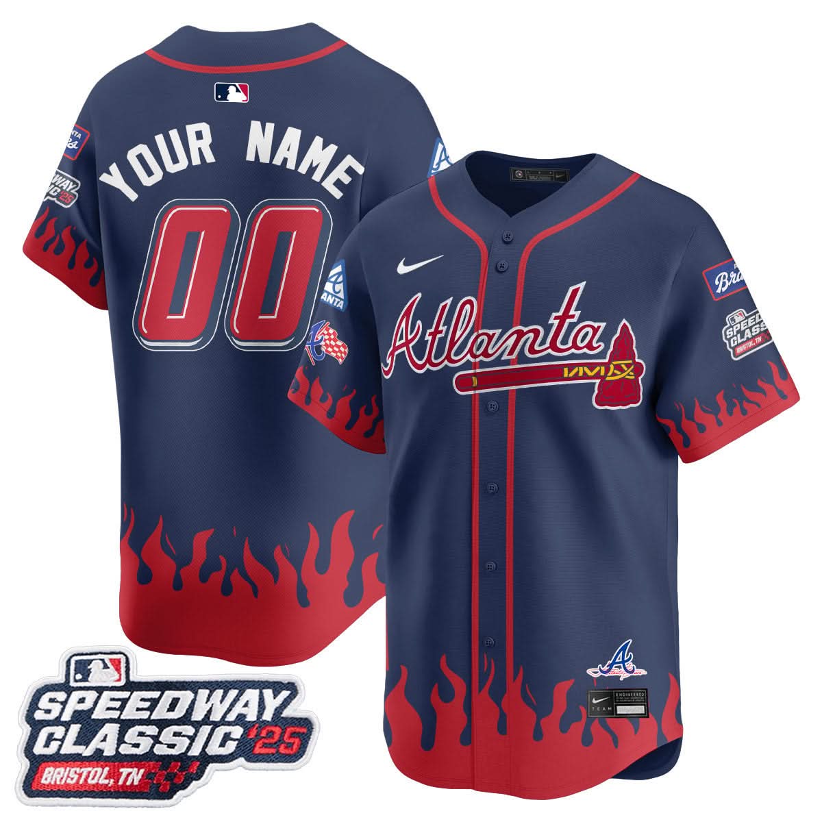 Atlanta Braves 2025 Speedway Classic Limited Jersey V2 - All Stitched
