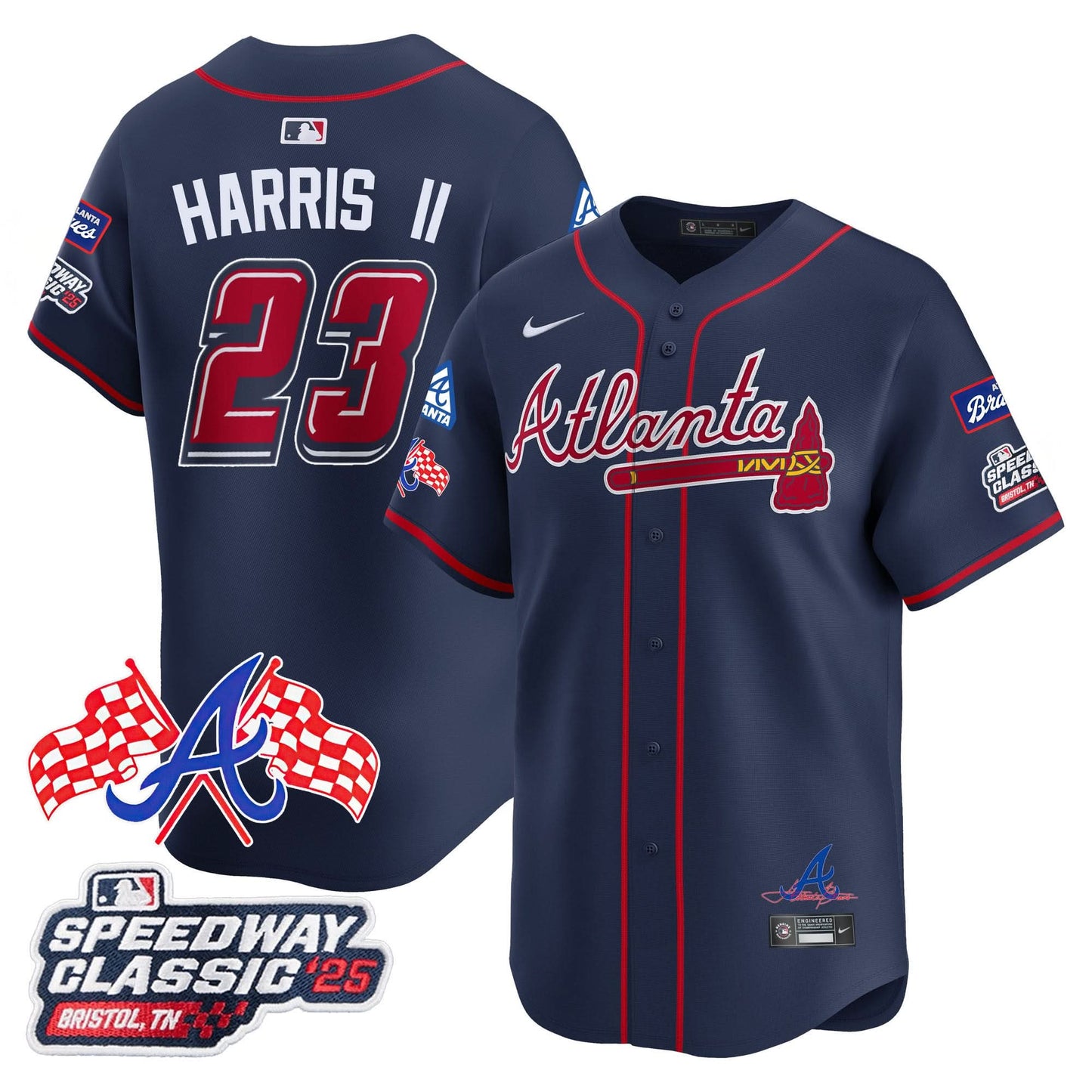Atlanta Braves 2025 Speedway Classic Limited Jersey V1 - All Stitched