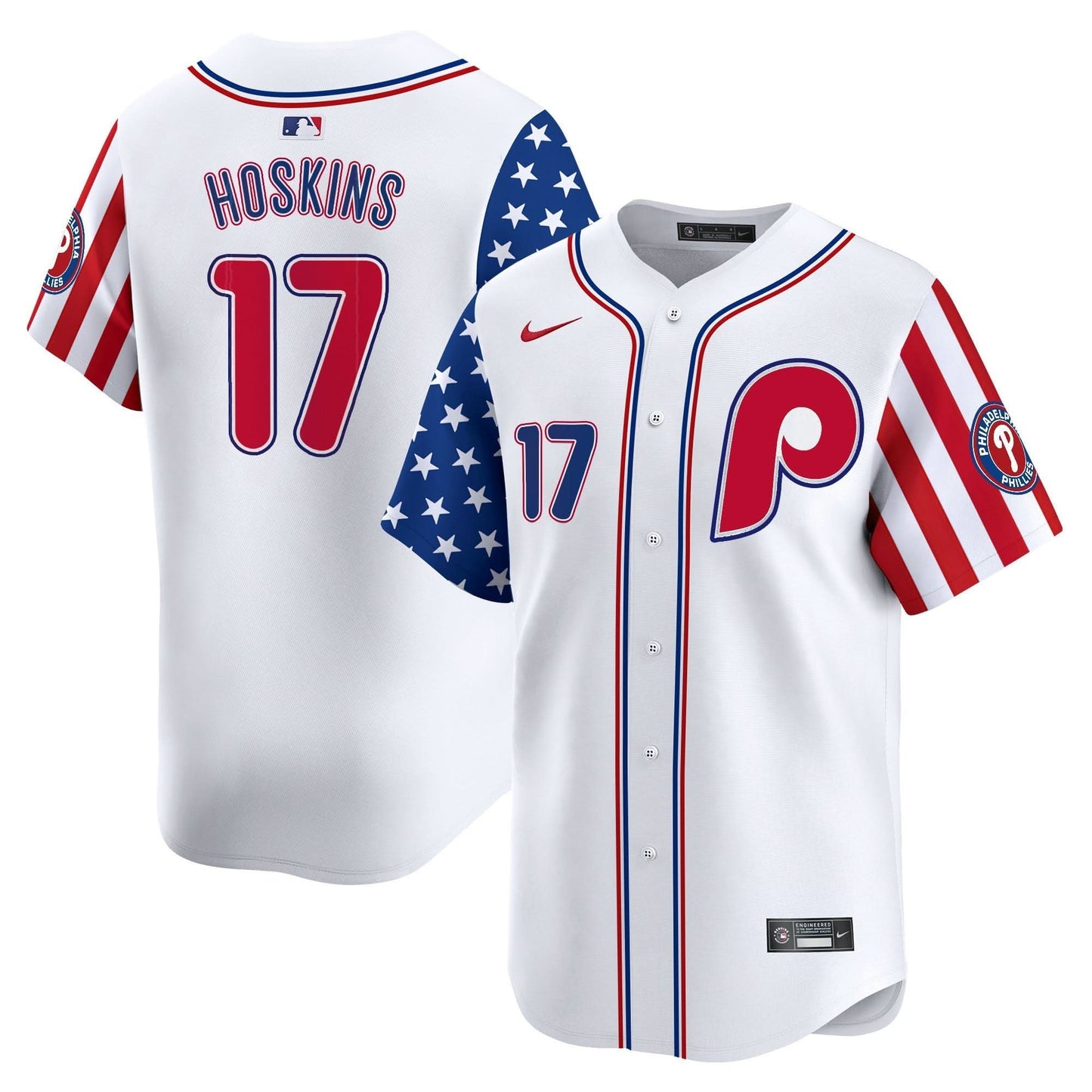 Phillies 2025 Independence Day Vapor Premier Limited Jersey - All Stitched