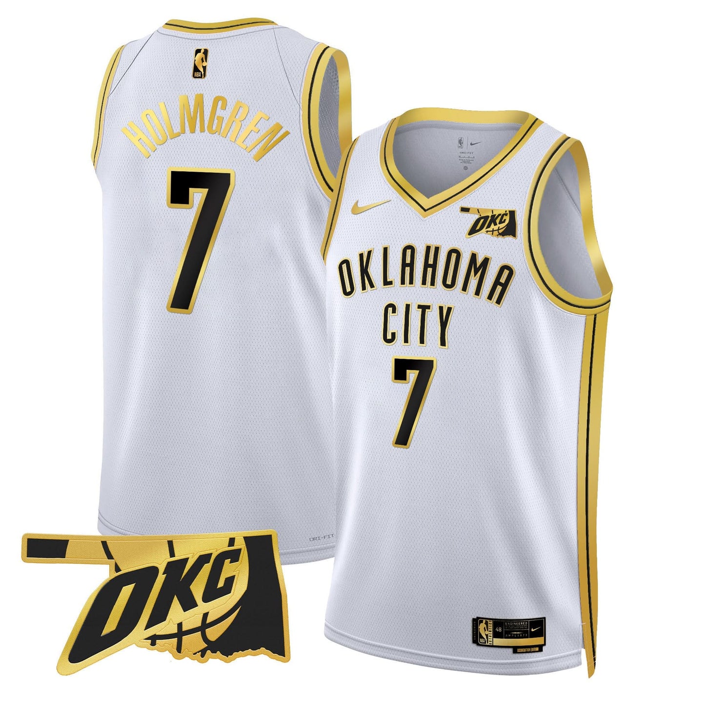 Oklahoma City Thunder Swingman Jersey - Oklahoma Patch - All Stitched