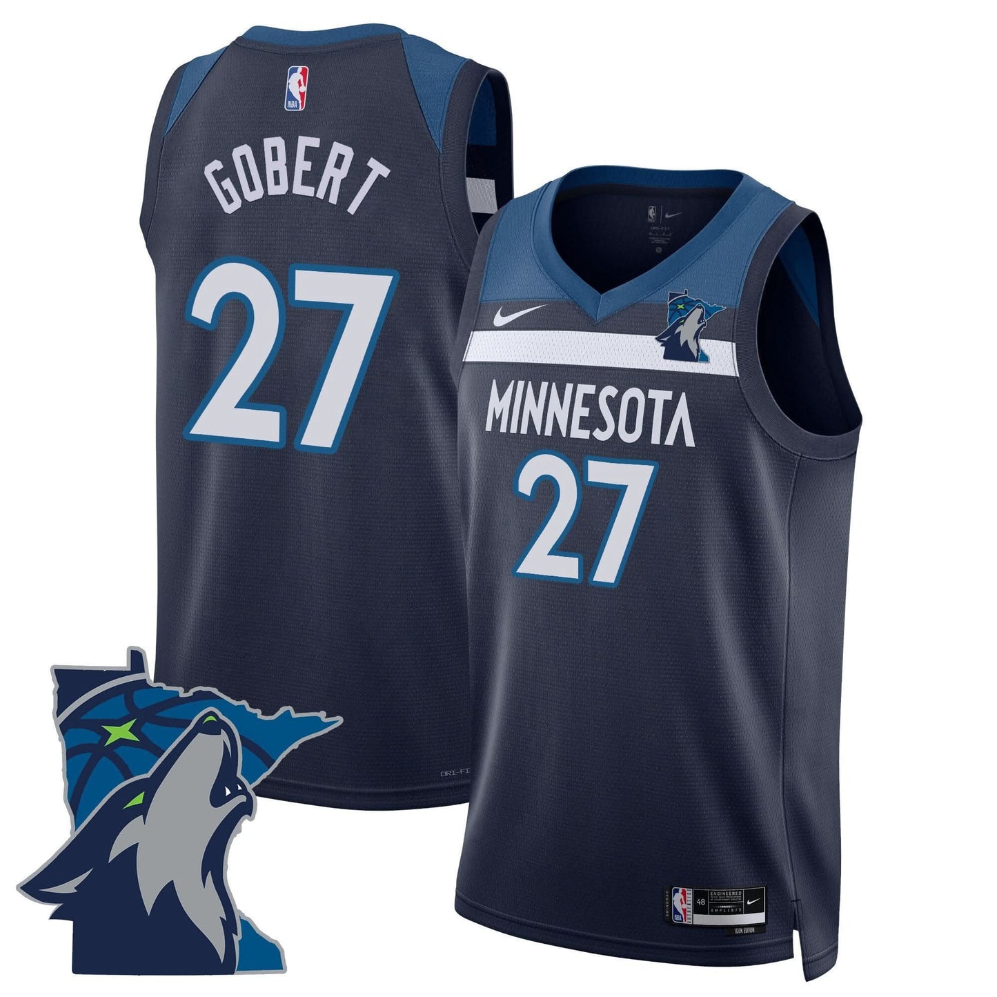 Minnesota Timberwolves Swingman Jersey - Minnesota Patch - All Stitched