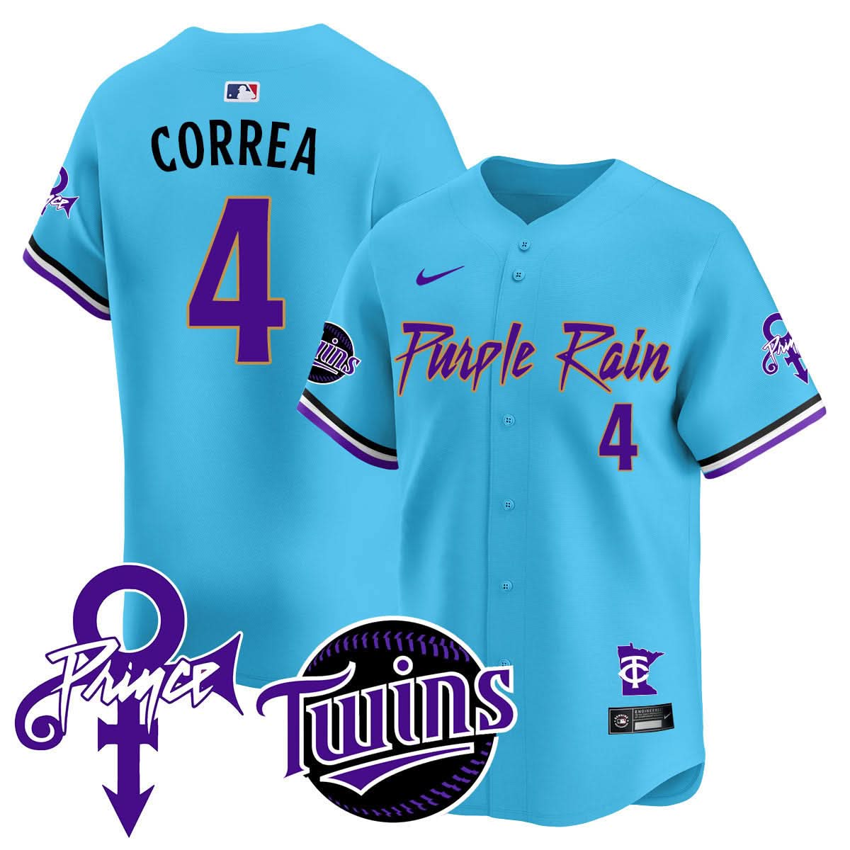 Minnesota Twins Prince Patch Vapor Premier Limited Jersey N1 - All Stitched