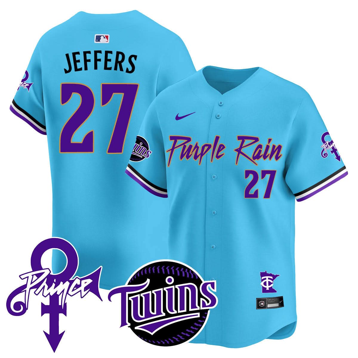 Minnesota Twins Prince Patch Vapor Premier Limited Jersey N1 - All Stitched