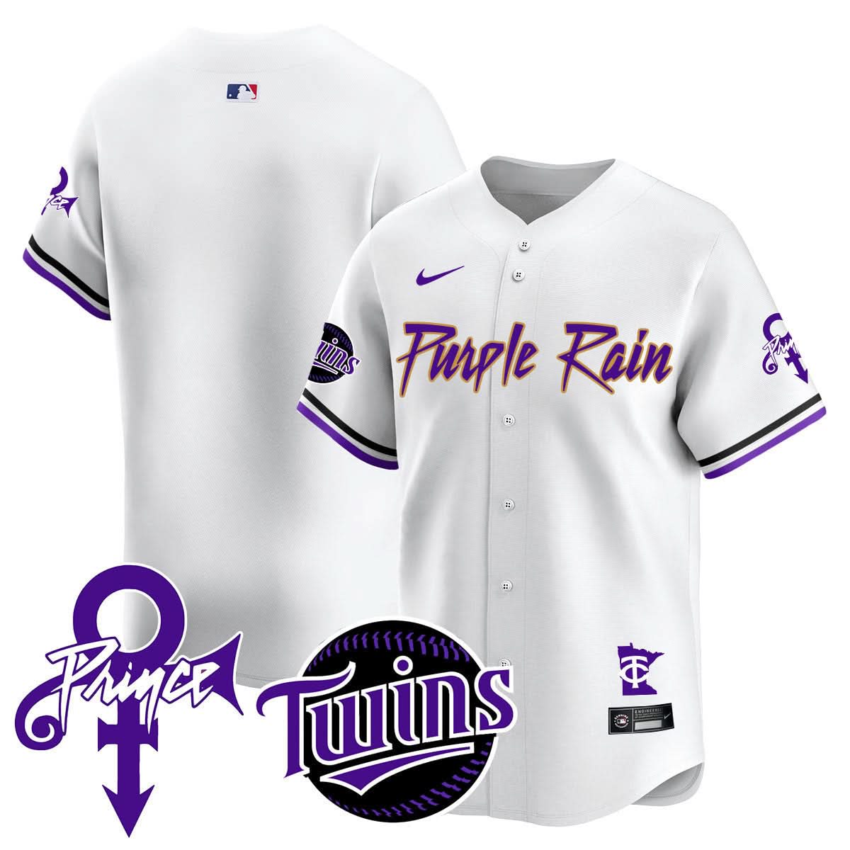 Minnesota Twins Prince Patch Vapor Premier Limited Jersey N1 - All Stitched
