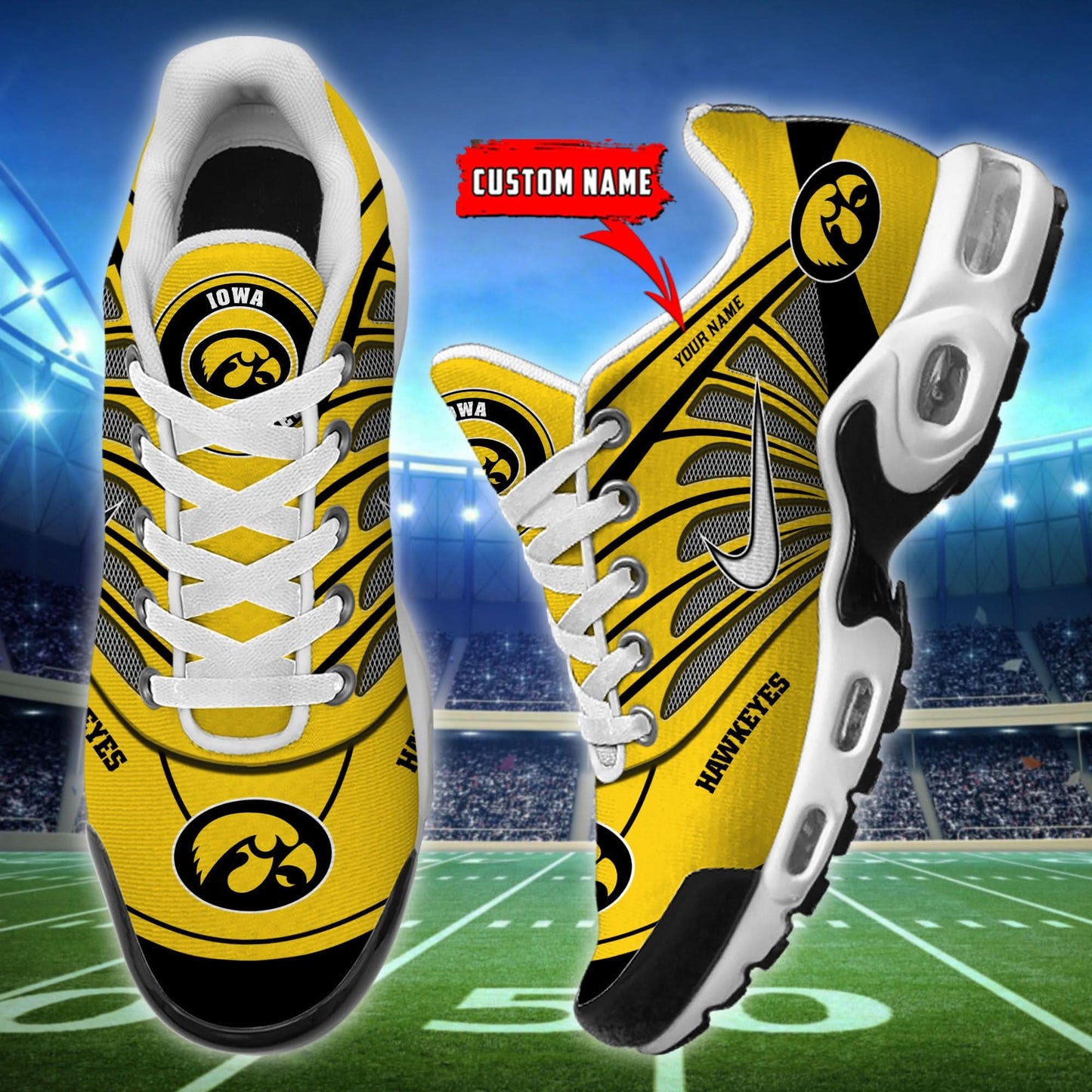 Iowa Hawkeyes NCAA Air Max Plus Shoes - Limited