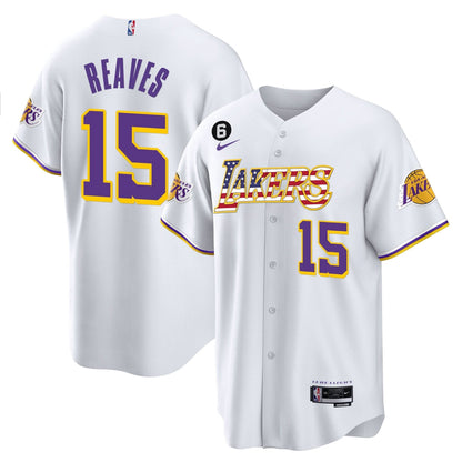 Los Angeles Lakers Flag Baseball Jersey - All Stitched