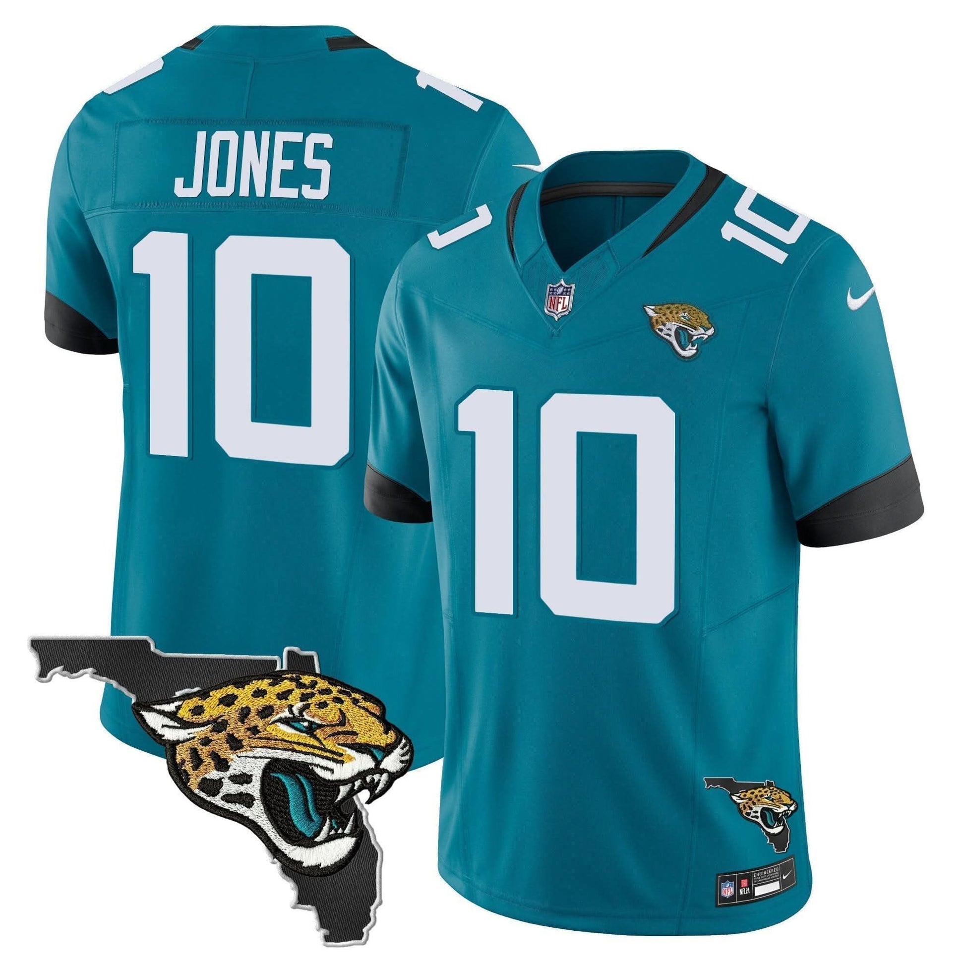 Jacksonville Jaguars Florida Patch Vapor Jersey - All Stitched