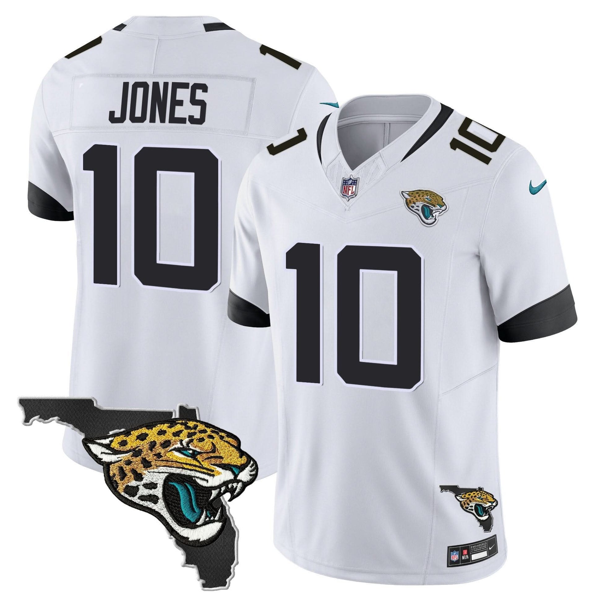 Jacksonville Jaguars Florida Patch Vapor Jersey - All Stitched