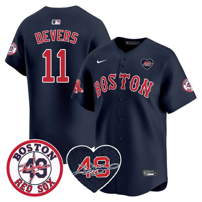 Red Sox Tim Wakefield Memorial Patch Vaper Premier Limited Jersey - All Stitched- All Stitched