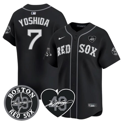 Red Sox Tim Wakefield Memorial Patch Vaper Premier Limited Jersey - All Stitched- All Stitched