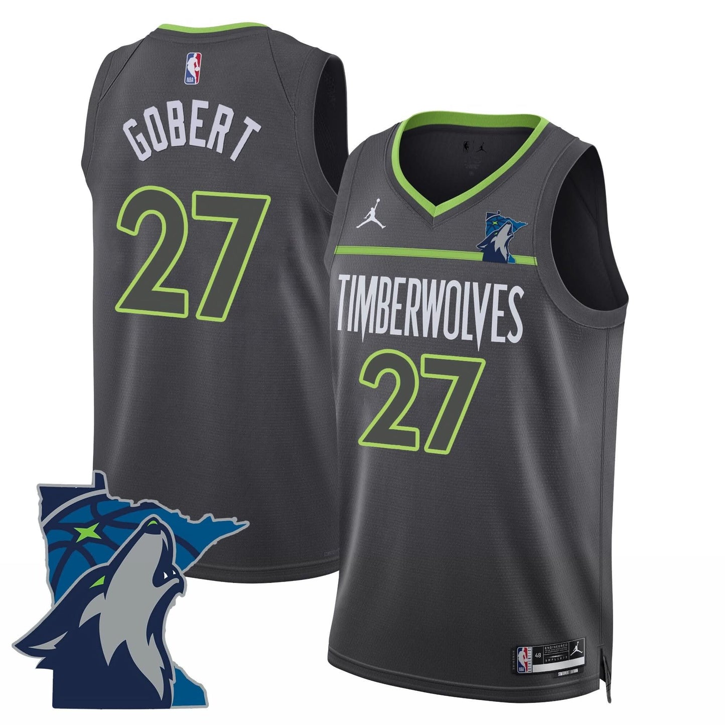 Minnesota Timberwolves Swingman Jersey - Minnesota Patch - All Stitched