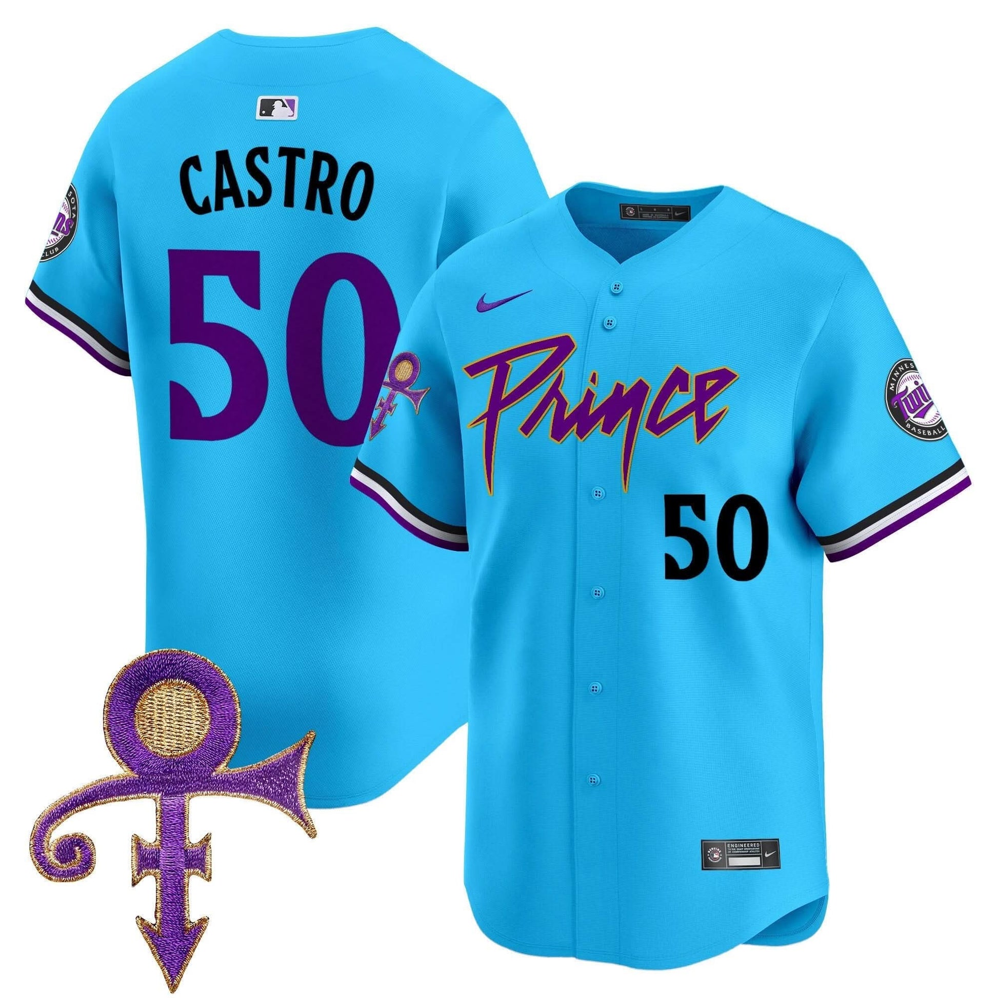 Minnesota Twins Prince Patch Vapor Premier Limited Jersey V4 - All Stitched