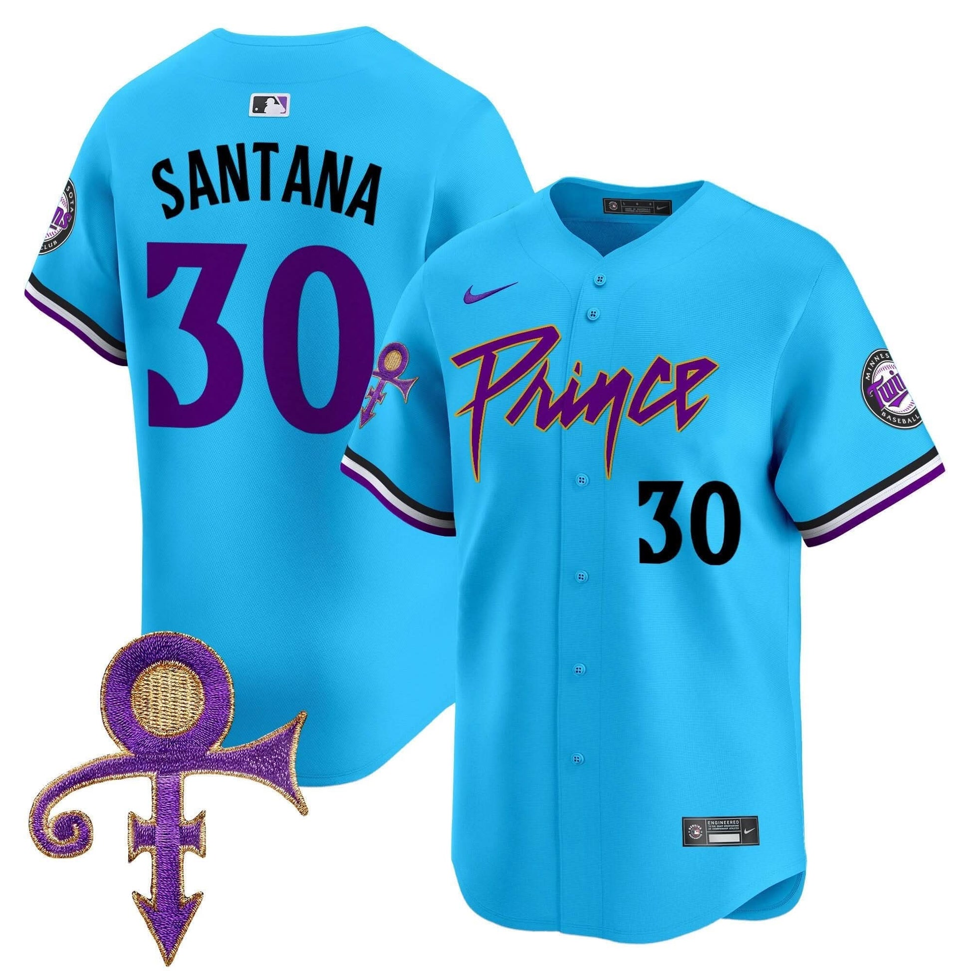 Minnesota Twins Prince Patch Vapor Premier Limited Jersey V4 - All Stitched