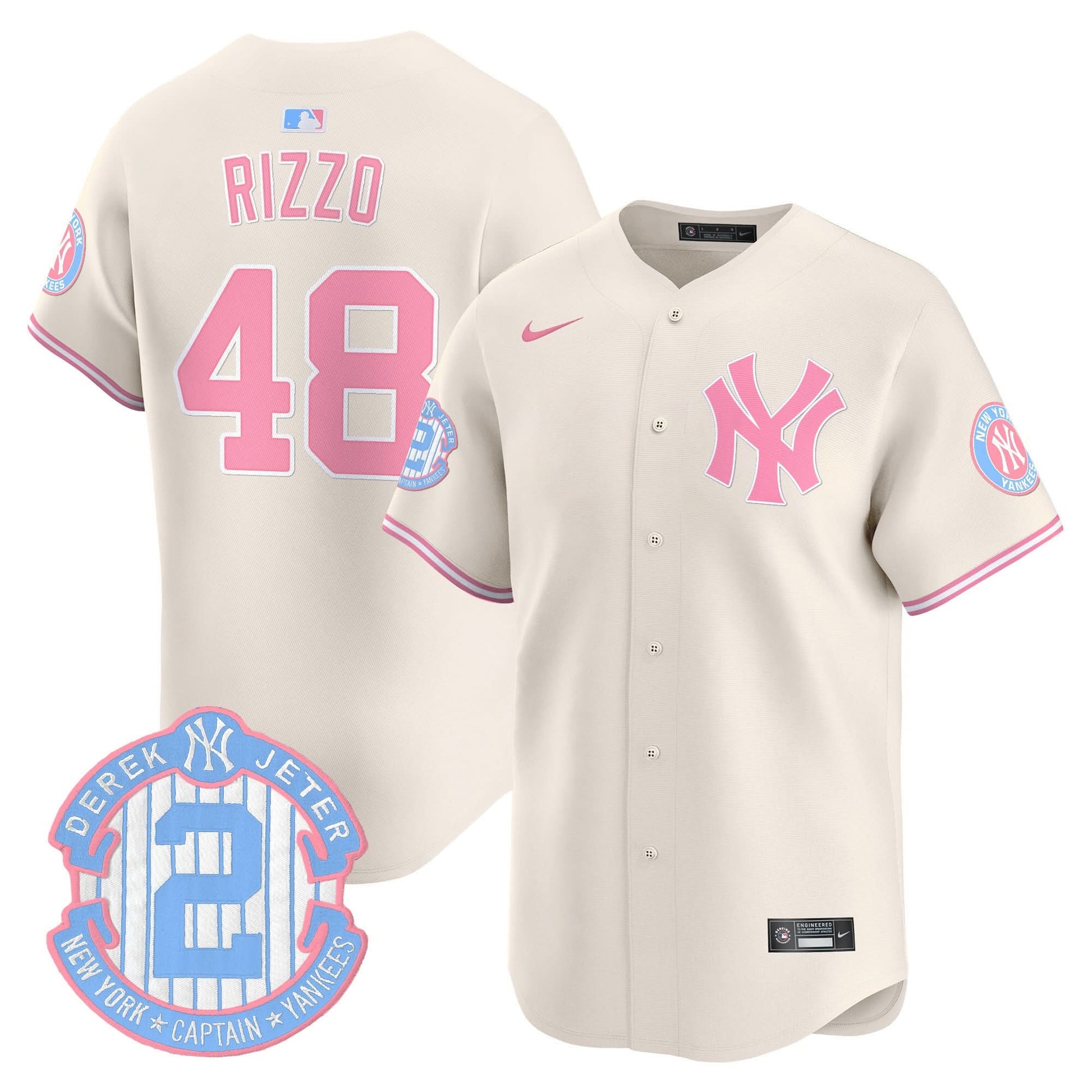 New York Yankees Bubblegum Pink Vapor Premier Limited Jersey - All Stitched