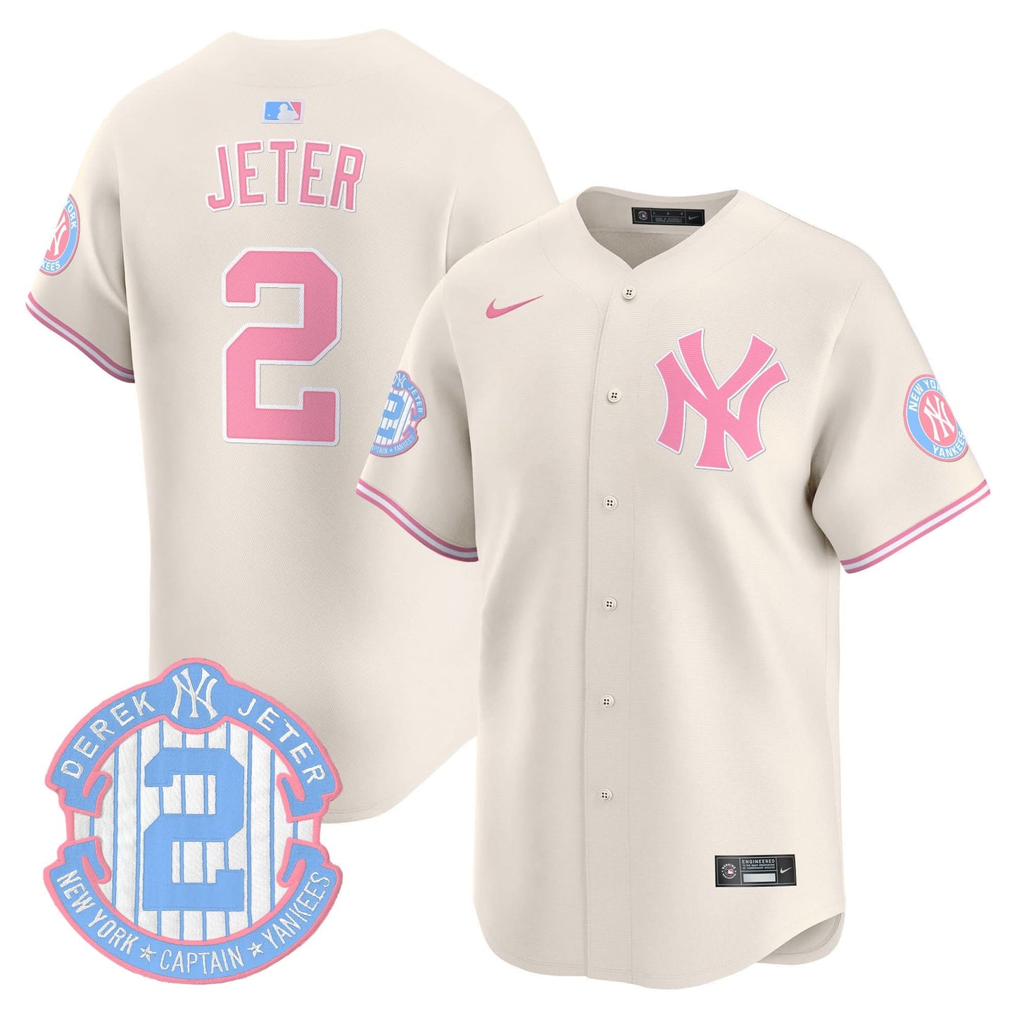 New York Yankees Bubblegum Pink Vapor Premier Limited Jersey - All Stitched