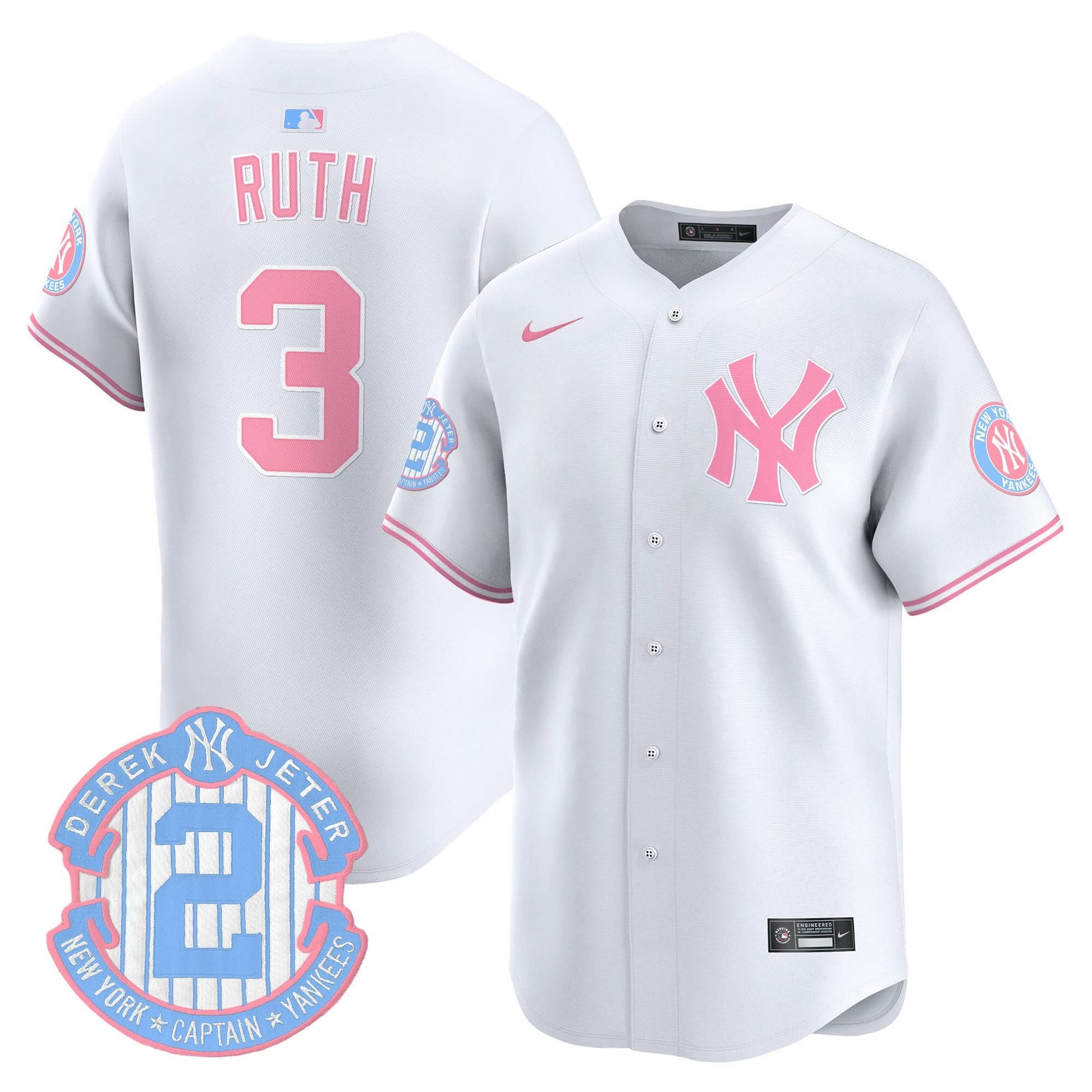 New York Yankees Bubblegum Pink Vapor Premier Limited Jersey - All Stitched