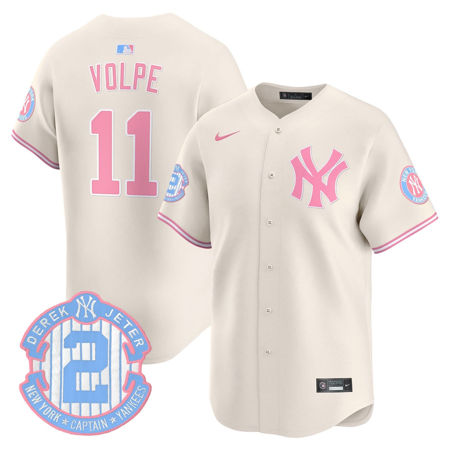 New York Yankees Bubblegum Pink Vapor Premier Limited Jersey - All Stitched