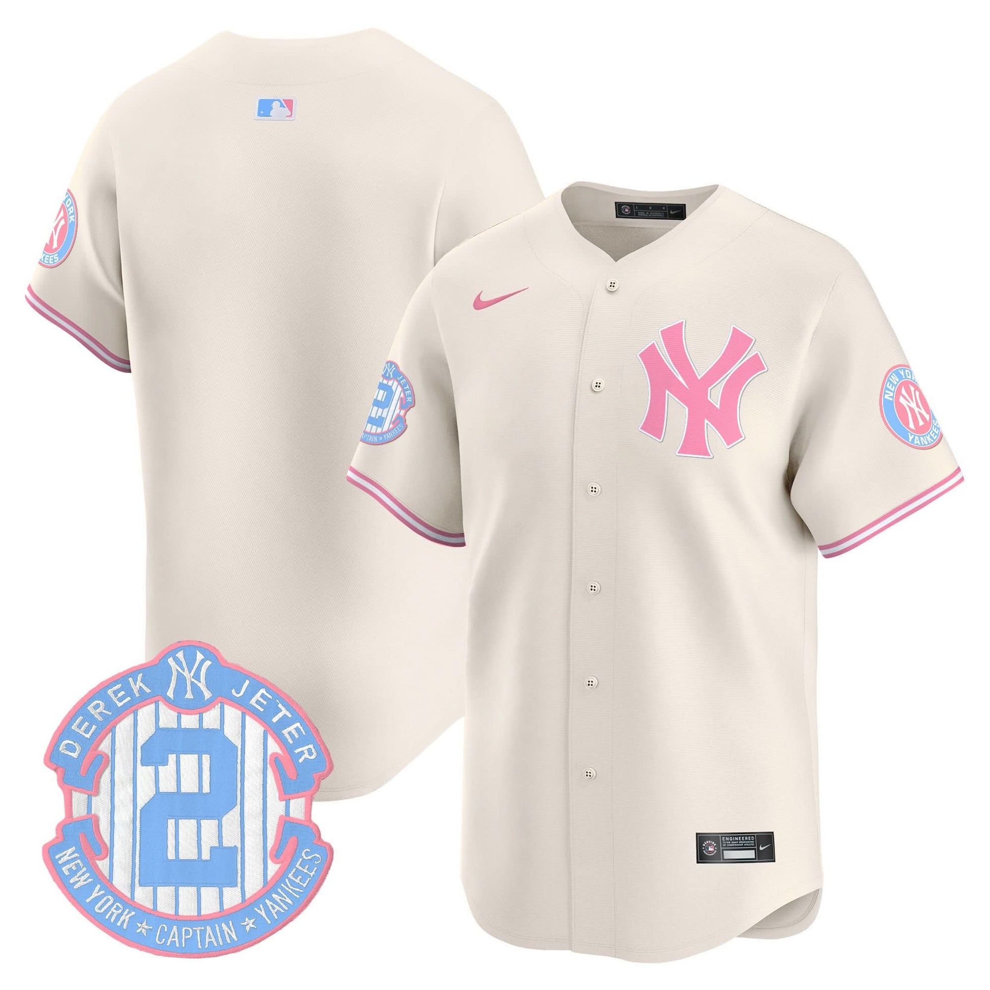 New York Yankees Bubblegum Pink Vapor Premier Limited Jersey - All Stitched
