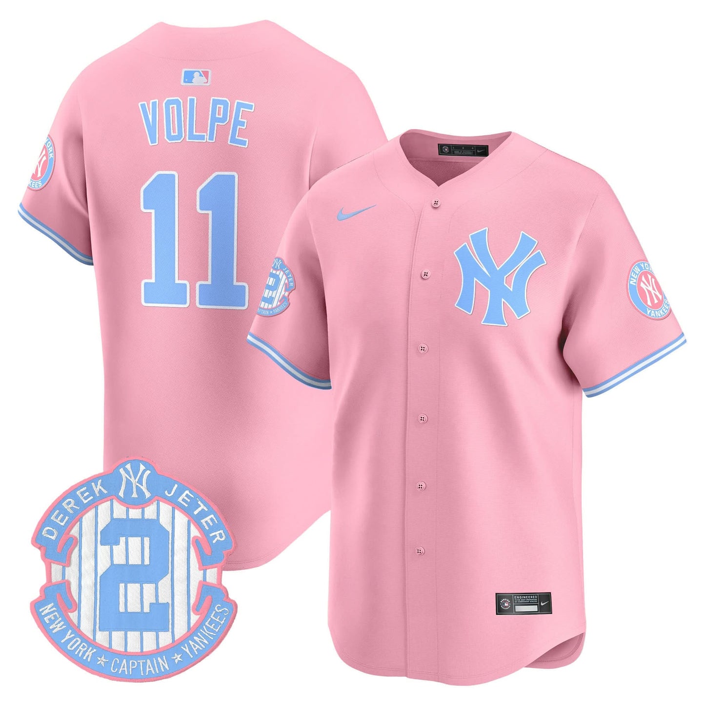New York Yankees Bubblegum Pink Vapor Premier Limited Jersey - All Stitched