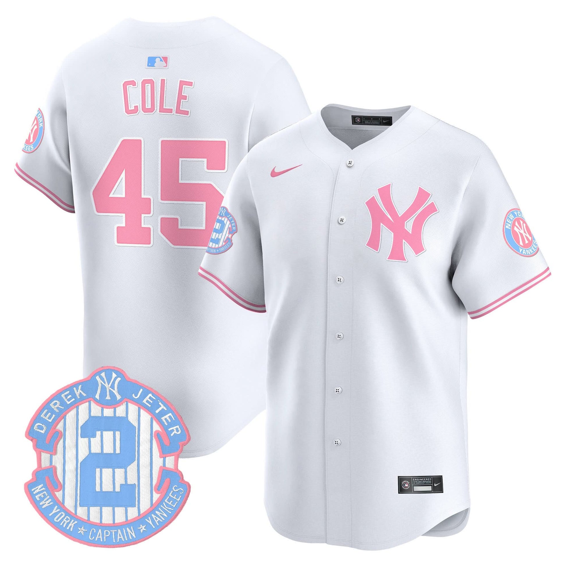 New York Yankees Bubblegum Pink Vapor Premier Limited Jersey - All Stitched