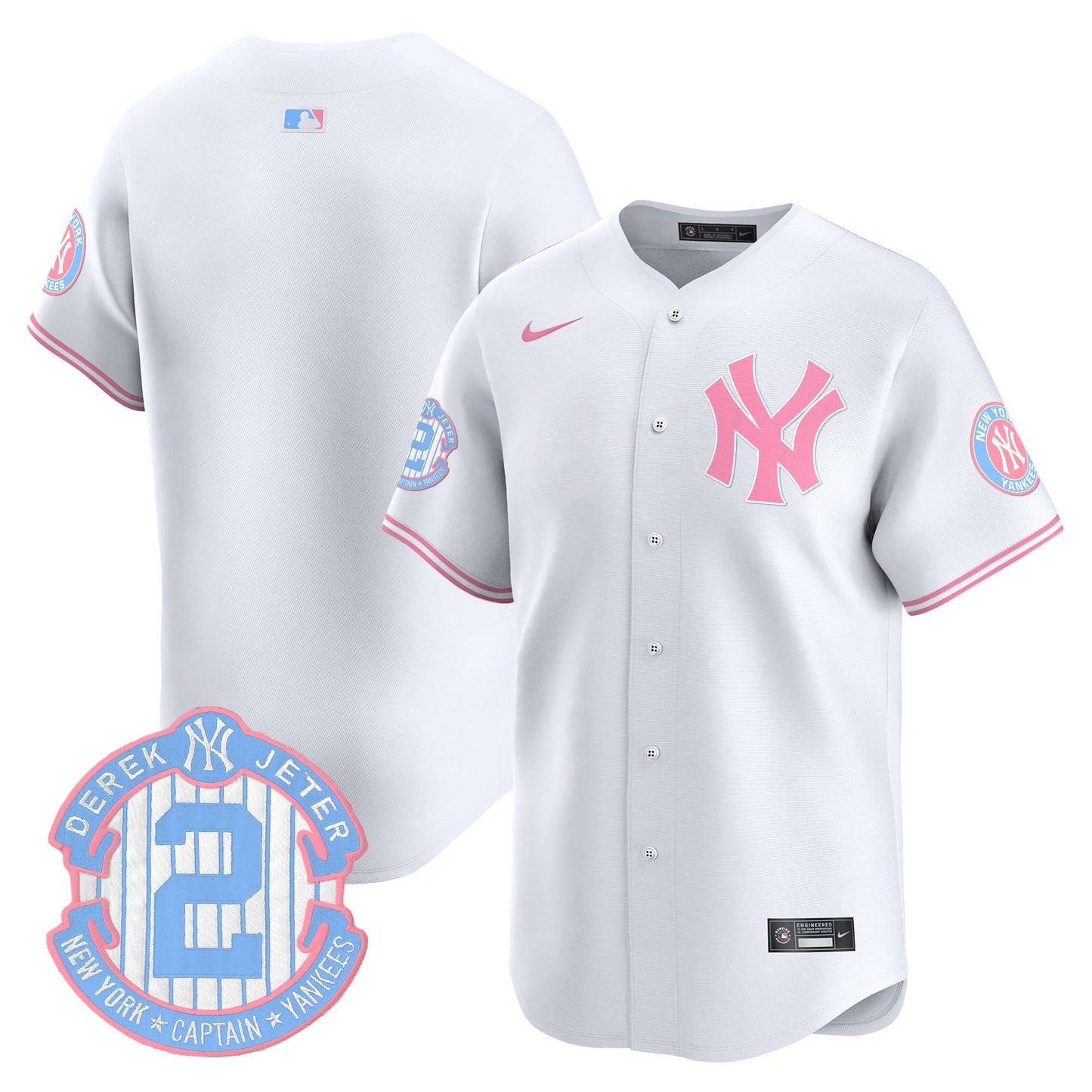 New York Yankees Bubblegum Pink Vapor Premier Limited Jersey - All Stitched