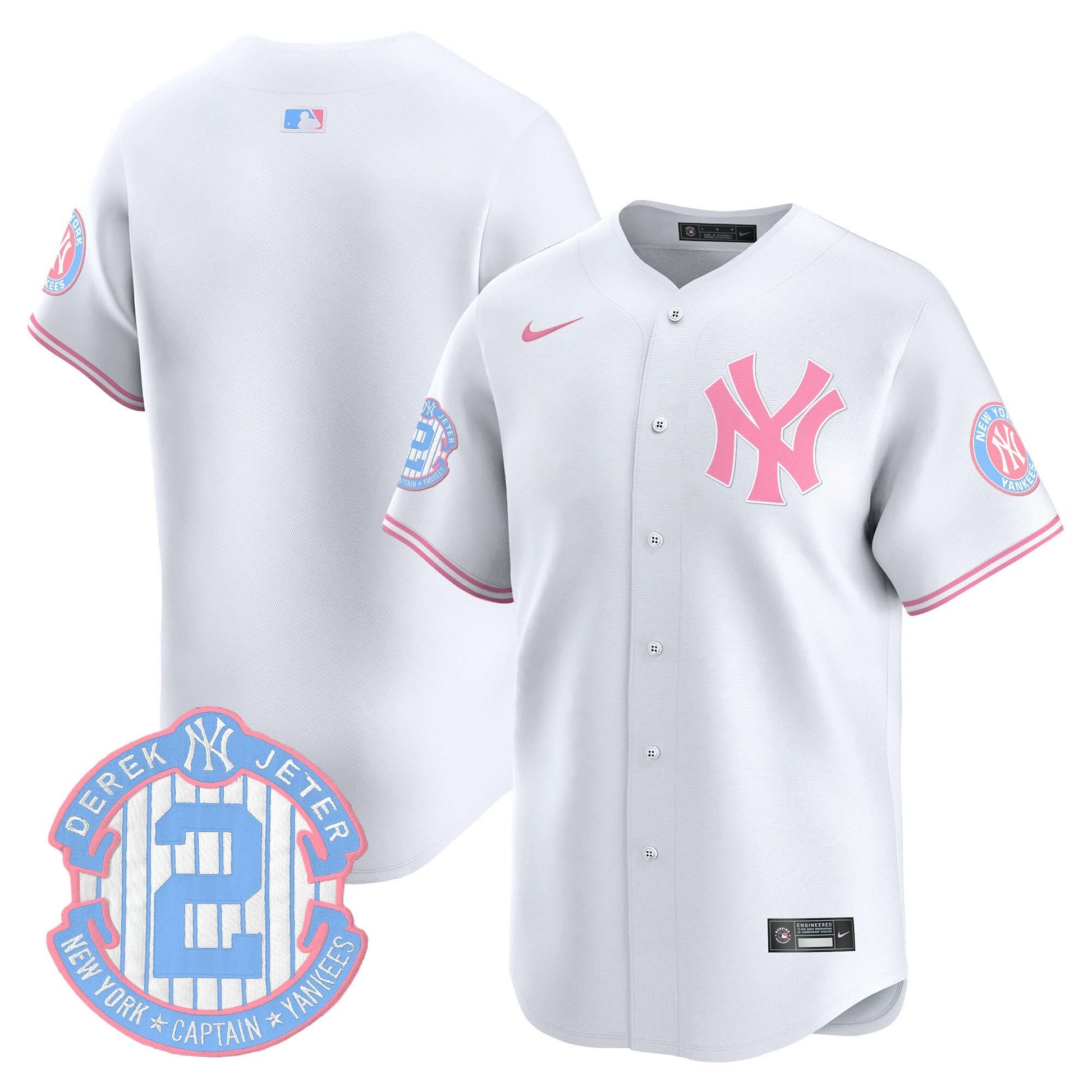 New York Yankees Bubblegum Pink Vapor Premier Limited Jersey - All Stitched