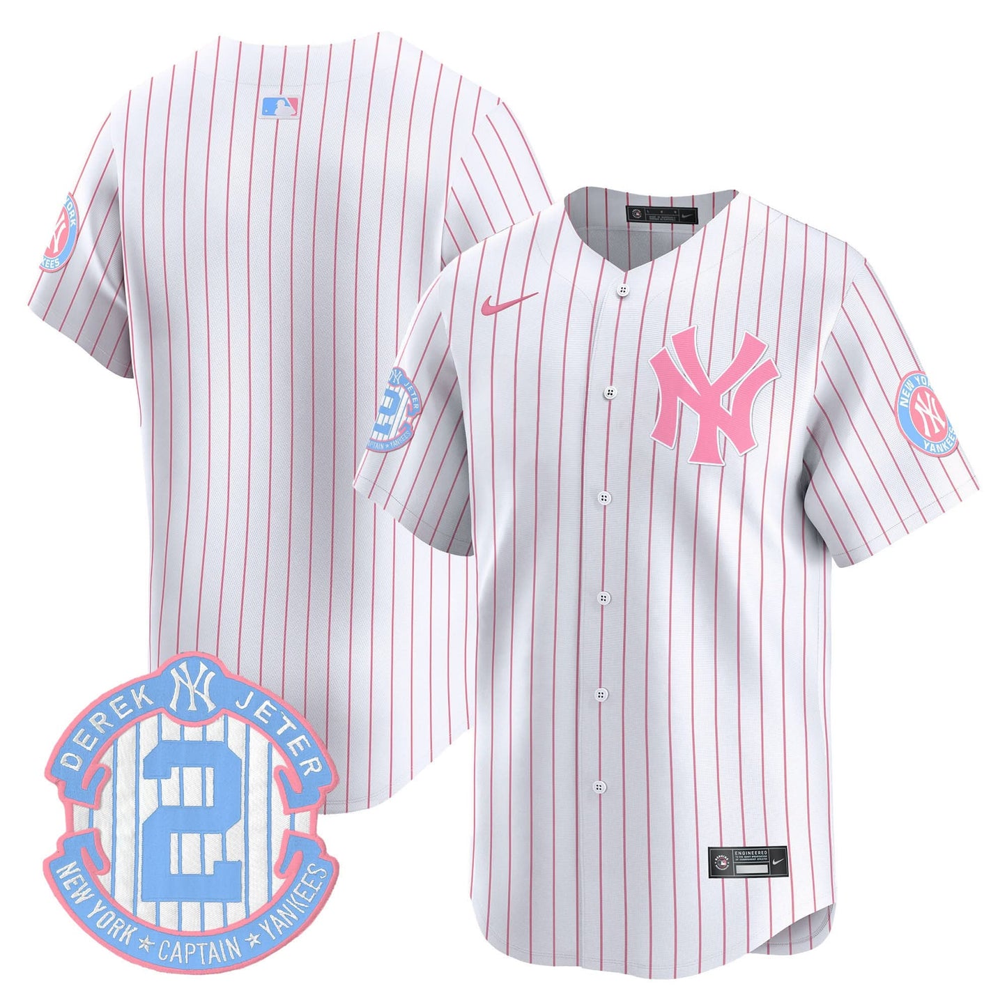 New York Yankees Bubblegum Pink Vapor Premier Limited Jersey - All Stitched