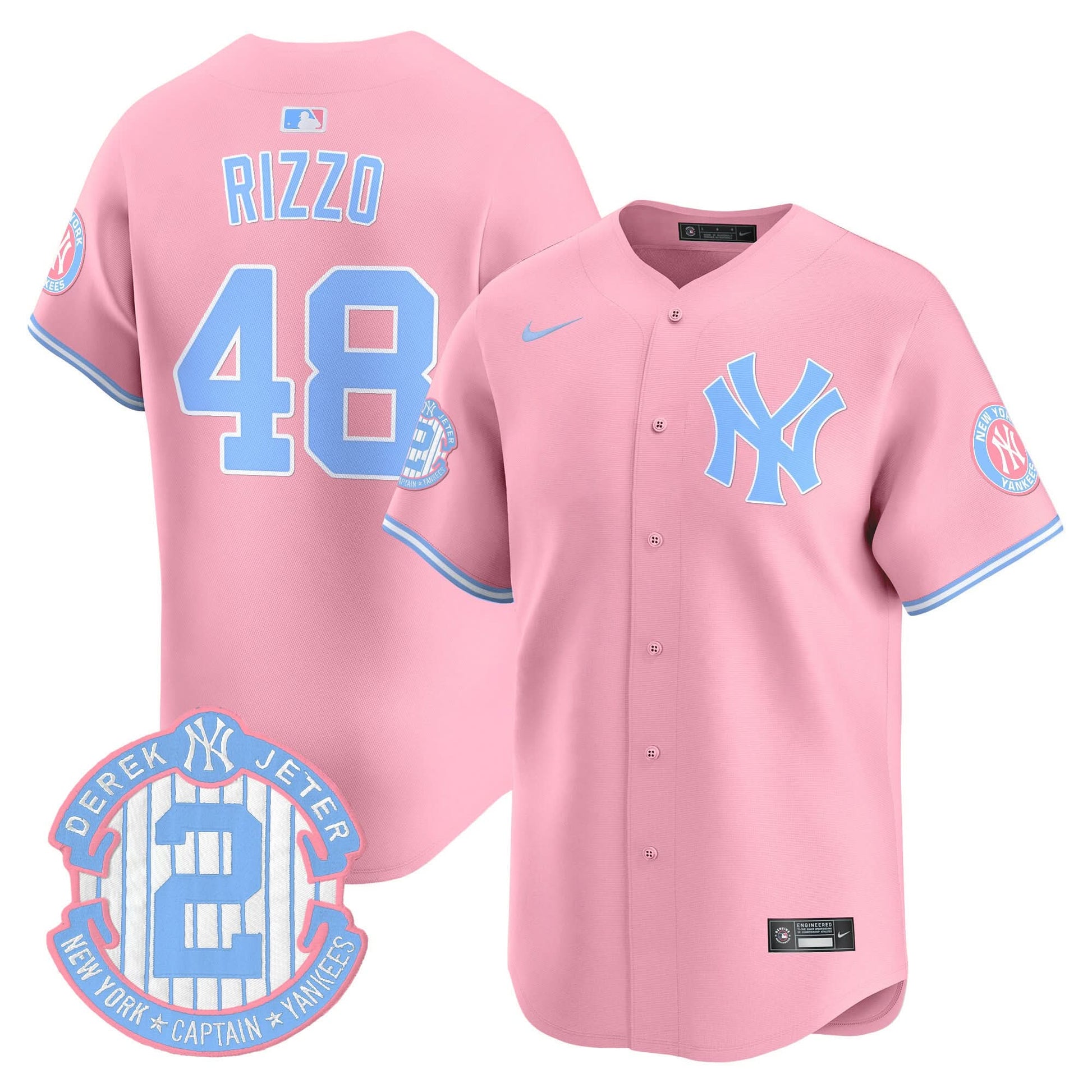 New York Yankees Bubblegum Pink Vapor Premier Limited Jersey - All Stitched