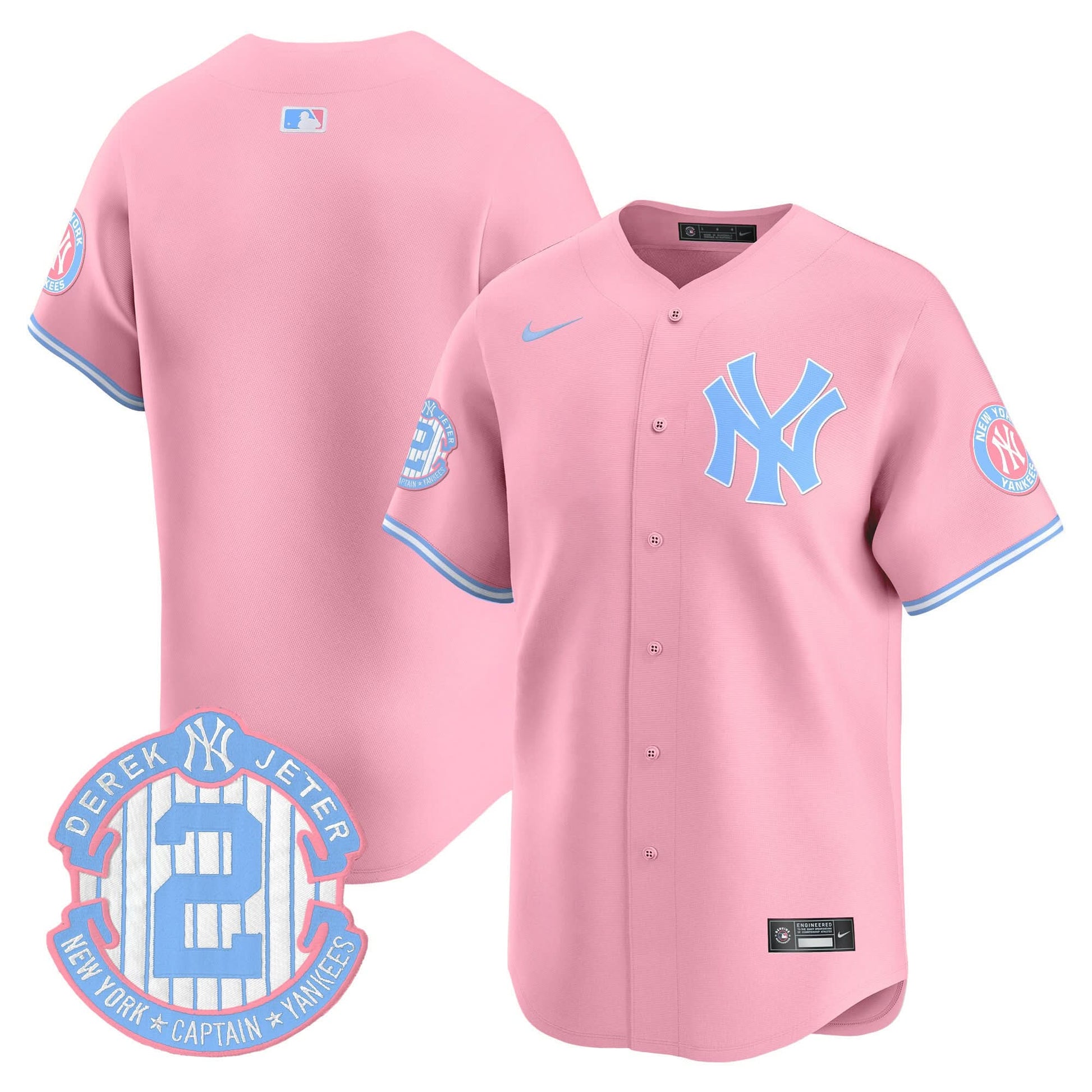 New York Yankees Bubblegum Pink Vapor Premier Limited Jersey - All Stitched
