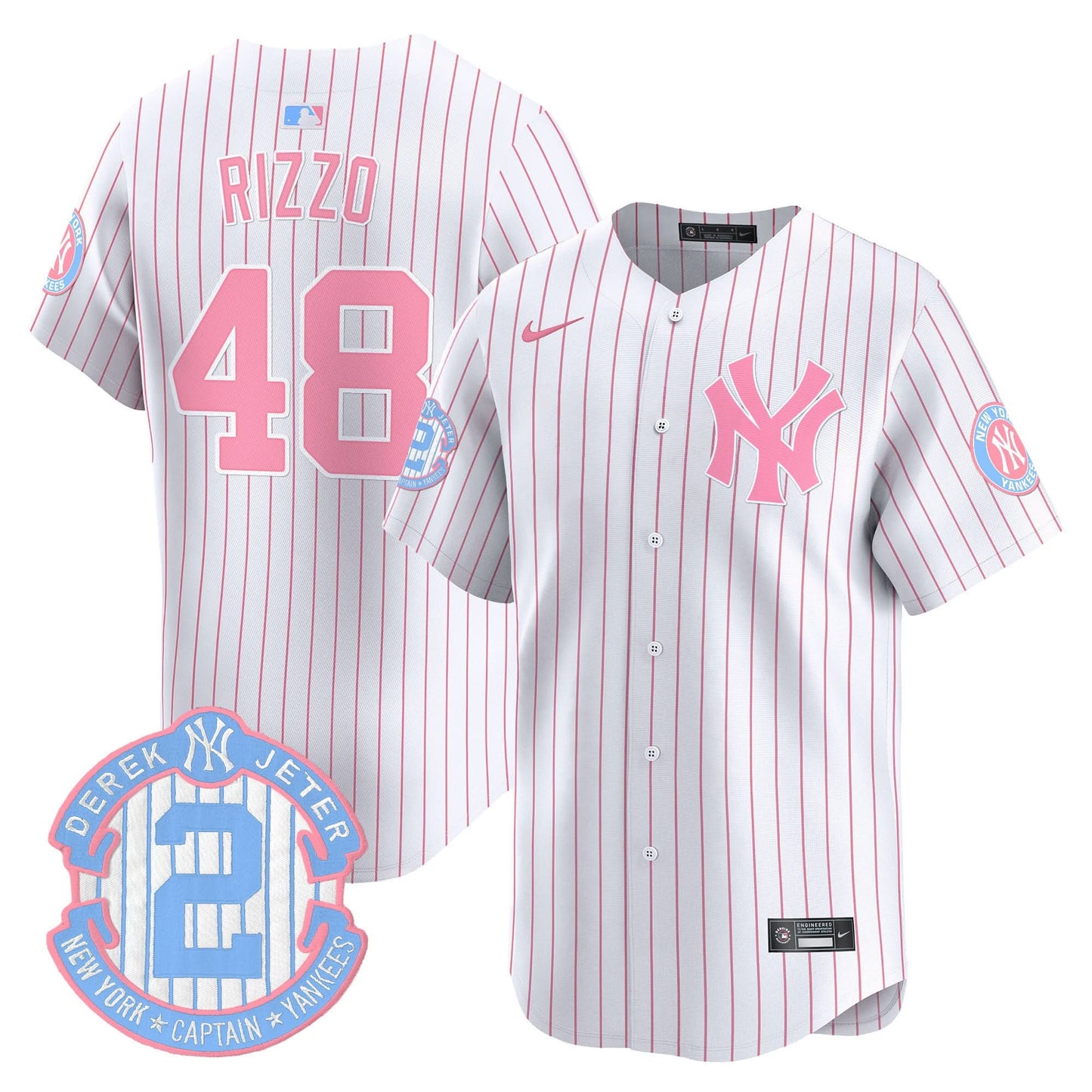 New York Yankees Bubblegum Pink Vapor Premier Limited Jersey - All Stitched